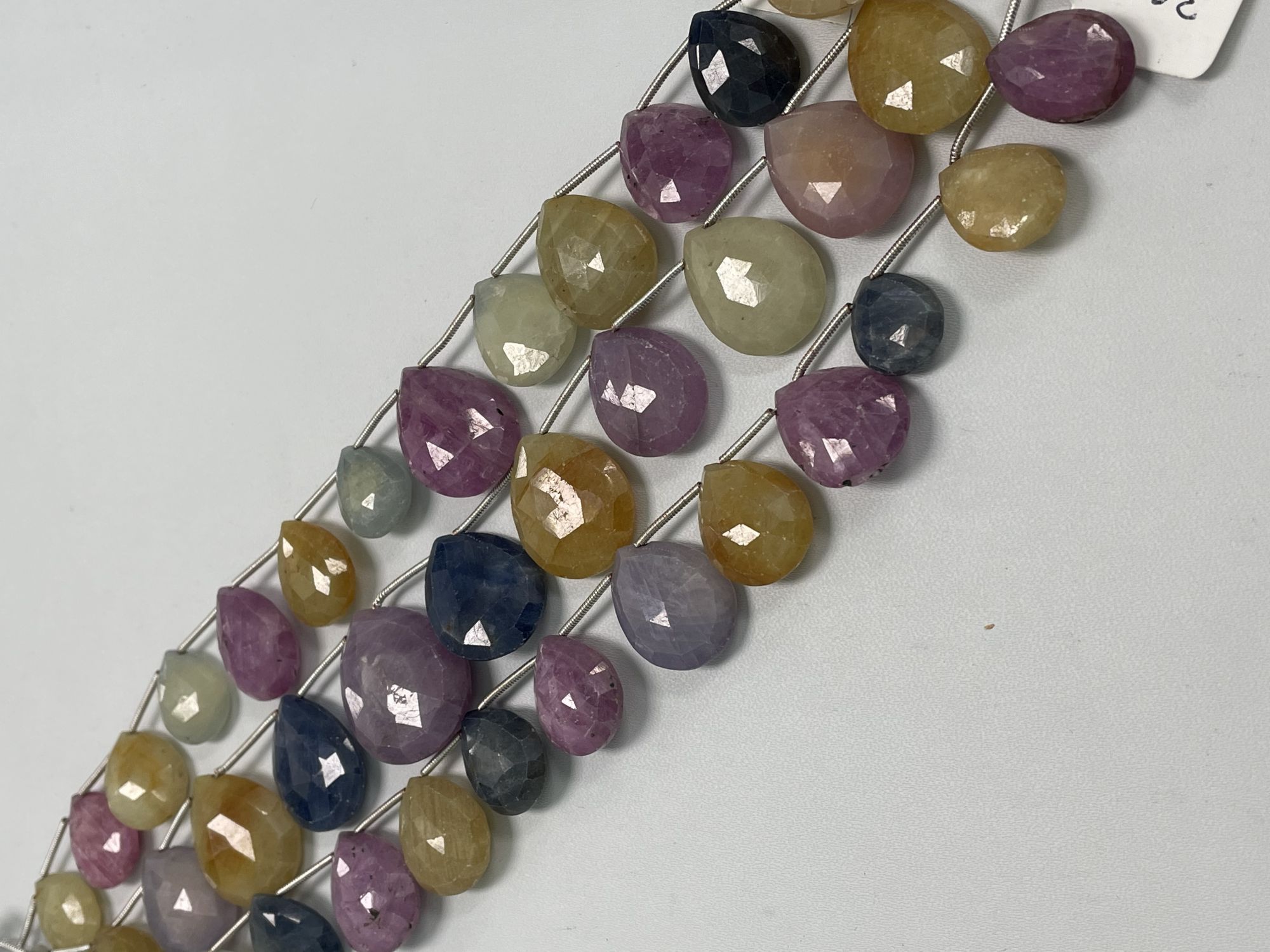 Multi Color Sapphire Pear Faceted