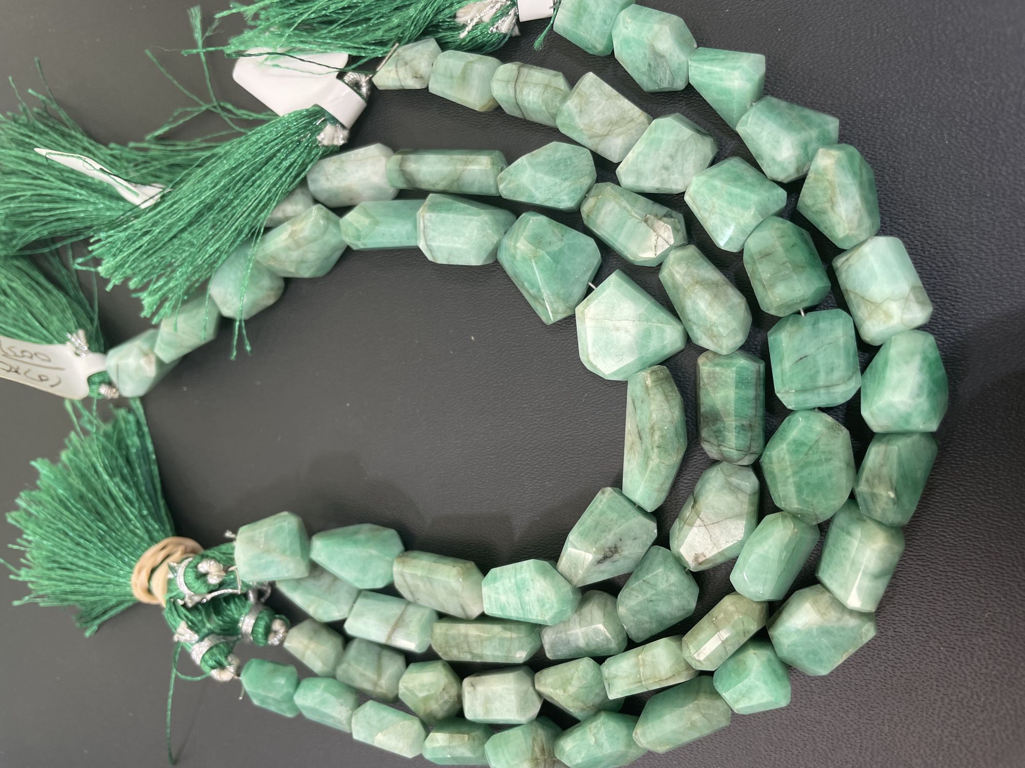 Shaded Emerald Nugget Faceted