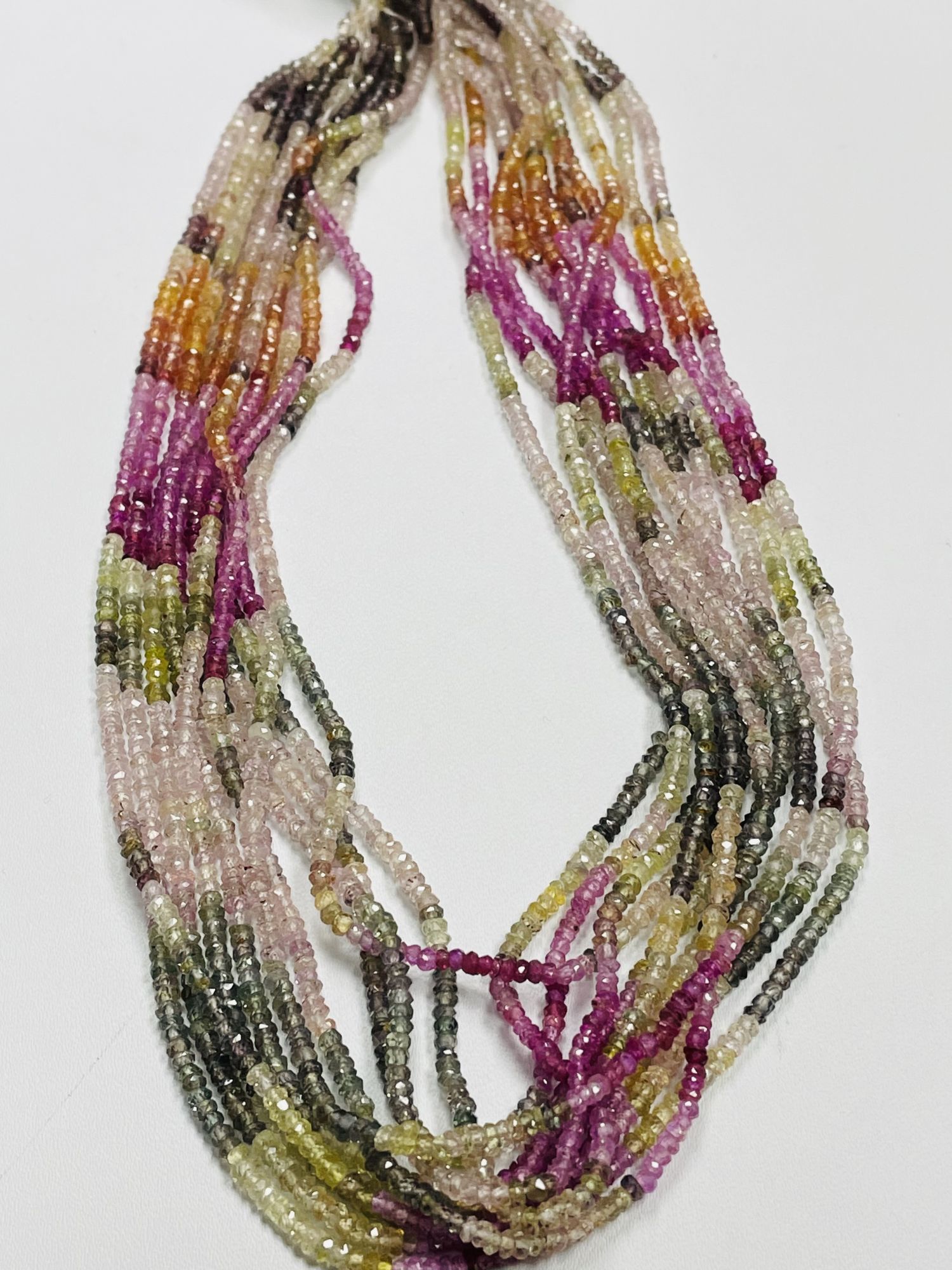 Multi Sapphire Rondelle Faceted