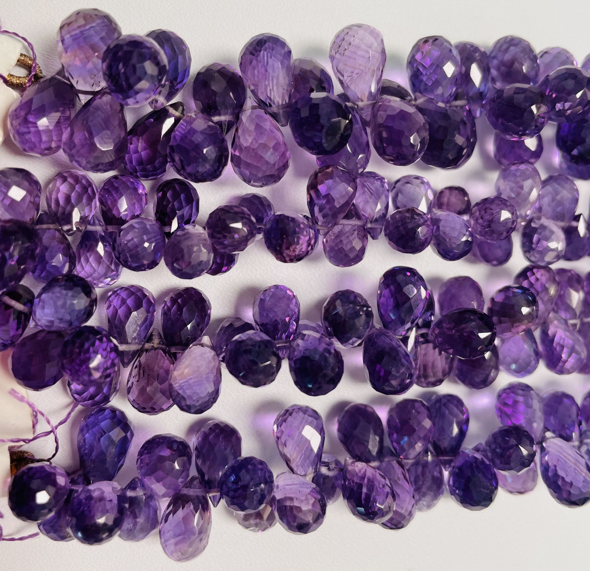 Purple Amethyst Drop Faceted