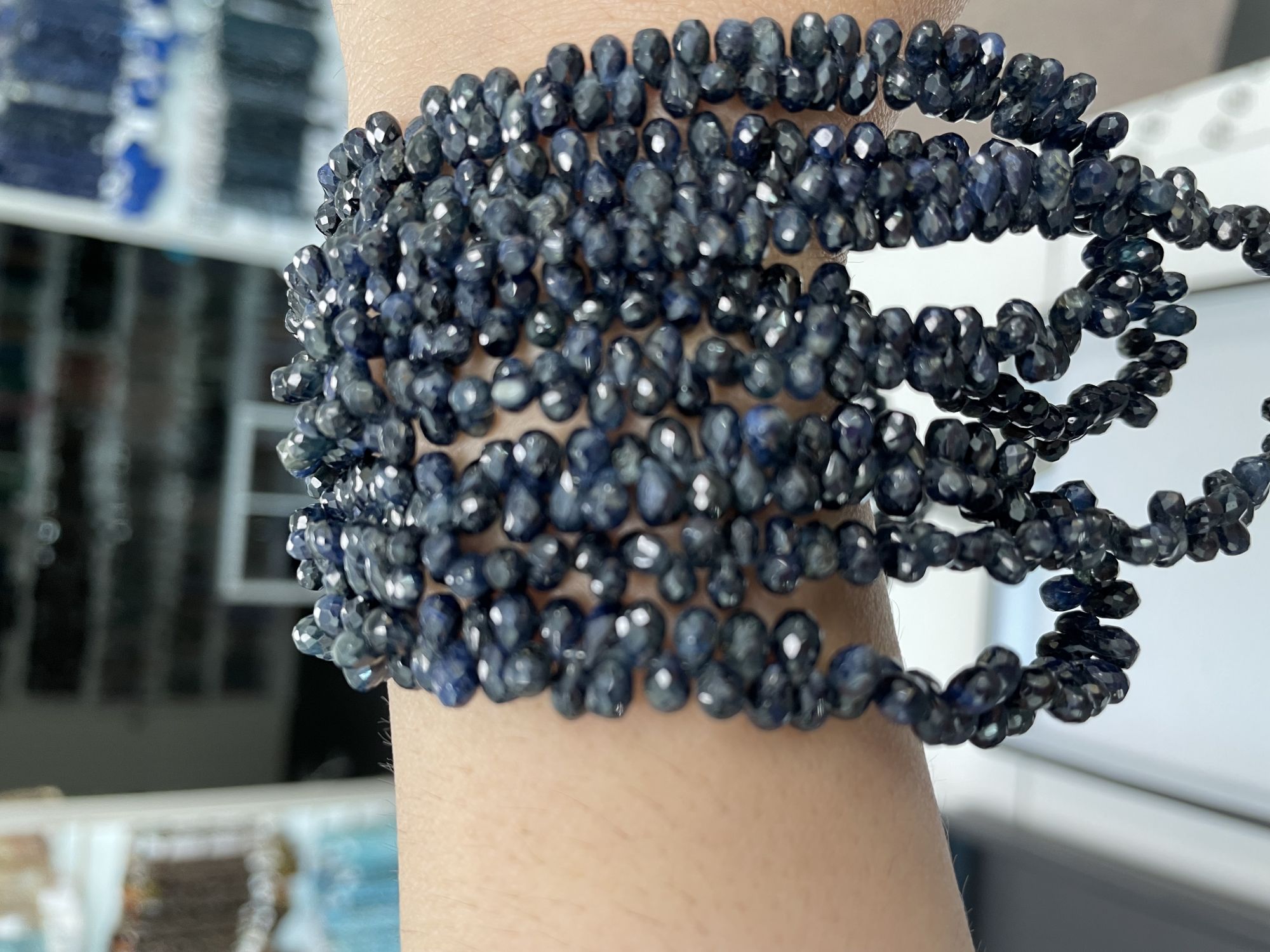 Navy Blue Madagascar Sapphire Drops