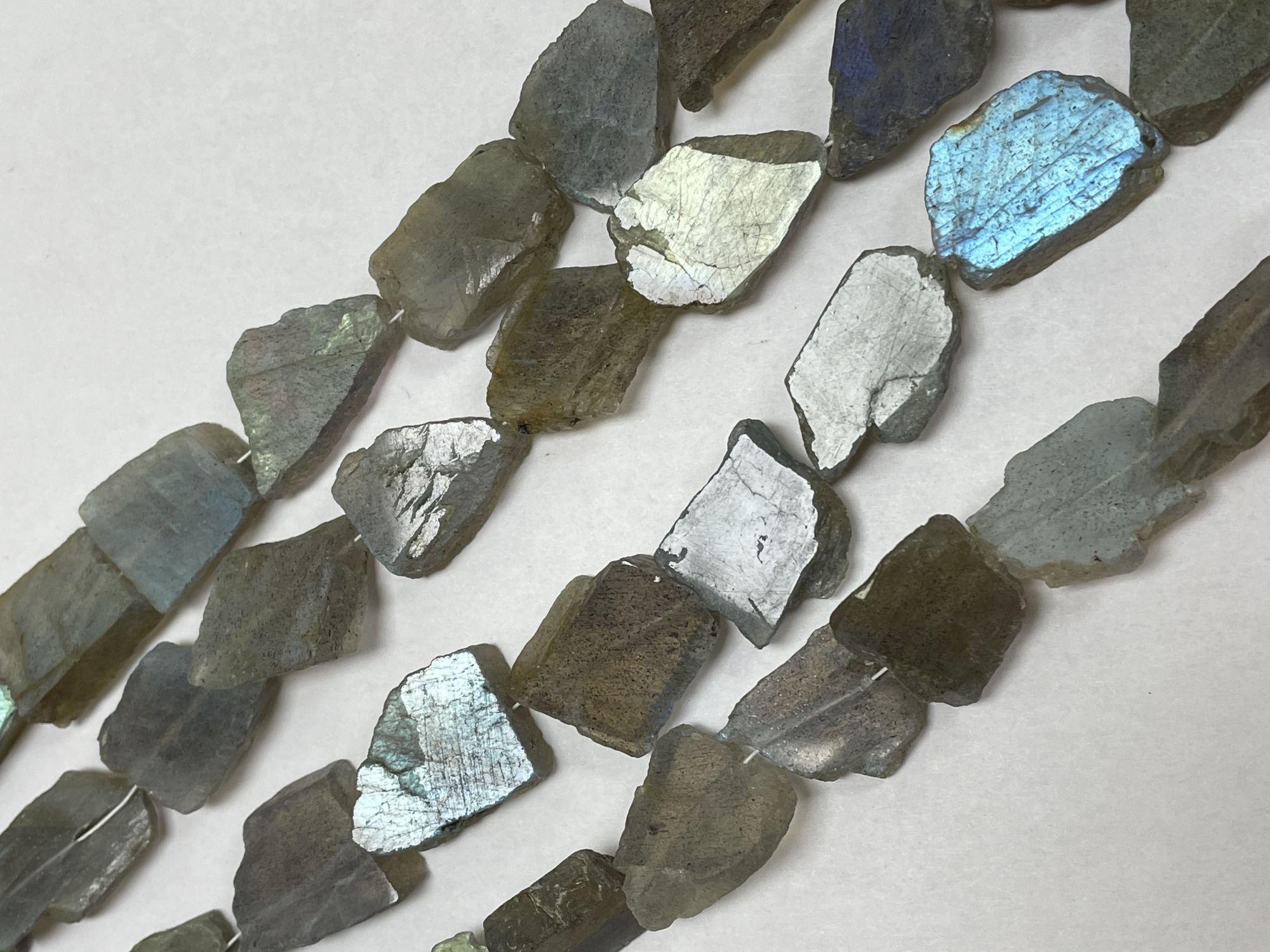 Labradorite Rough Slice Faceted