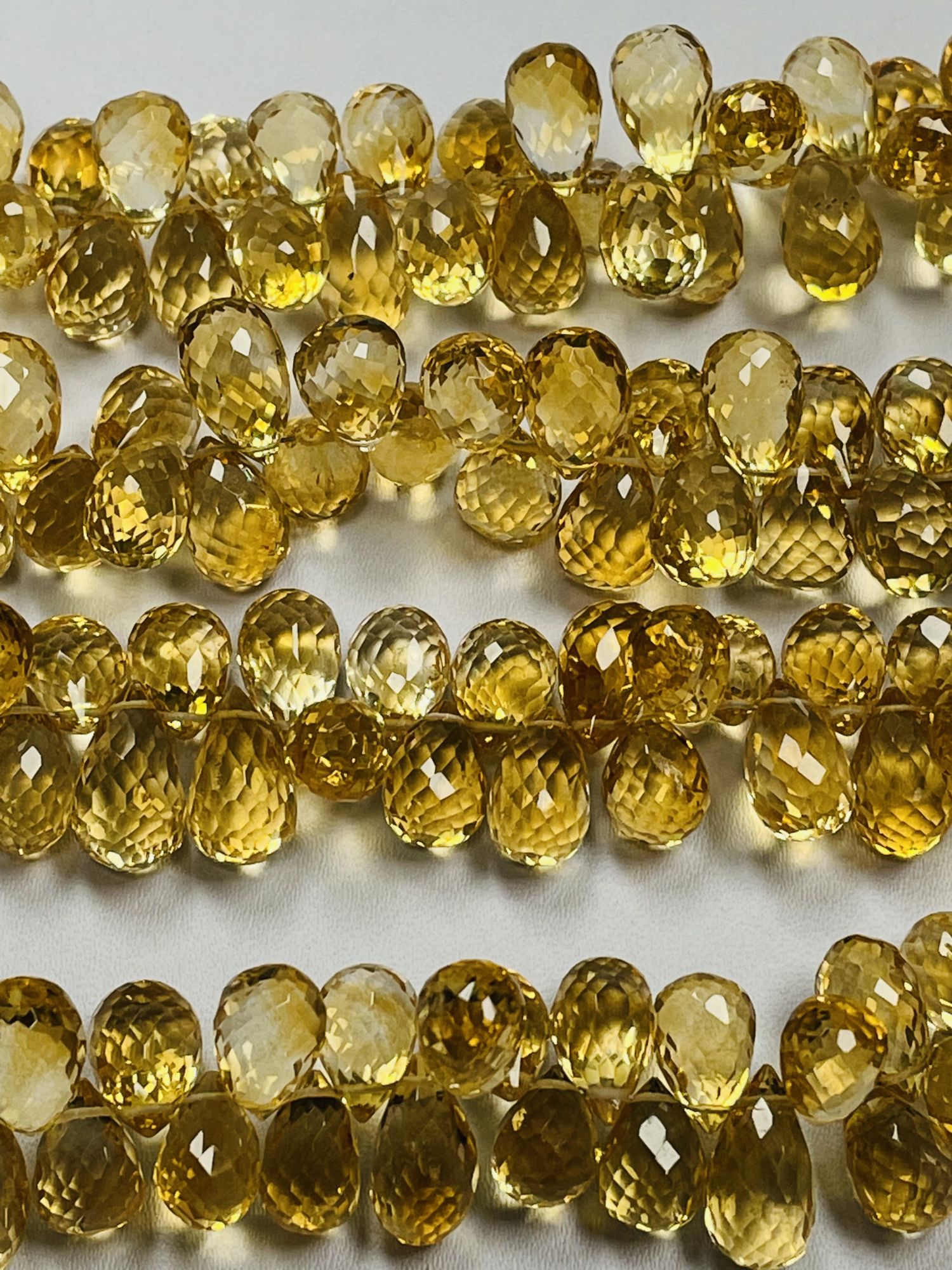 Citrine Drop Faceted