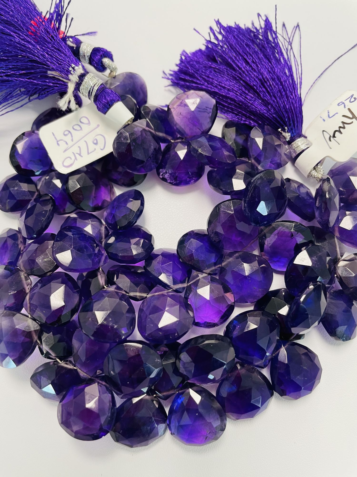 Purple Amethyst Heart Faceted