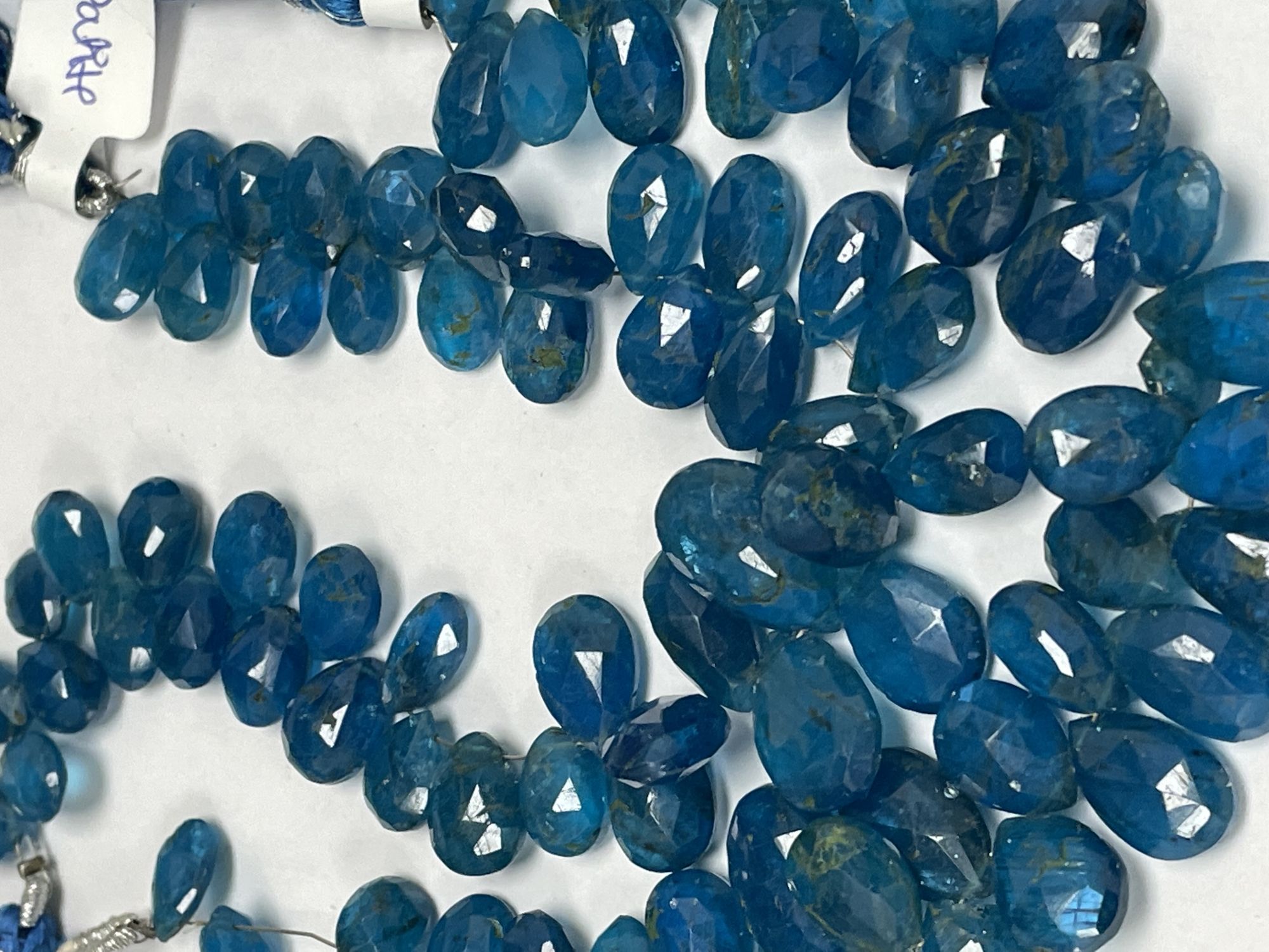 Blue Apatite Pear Faceted