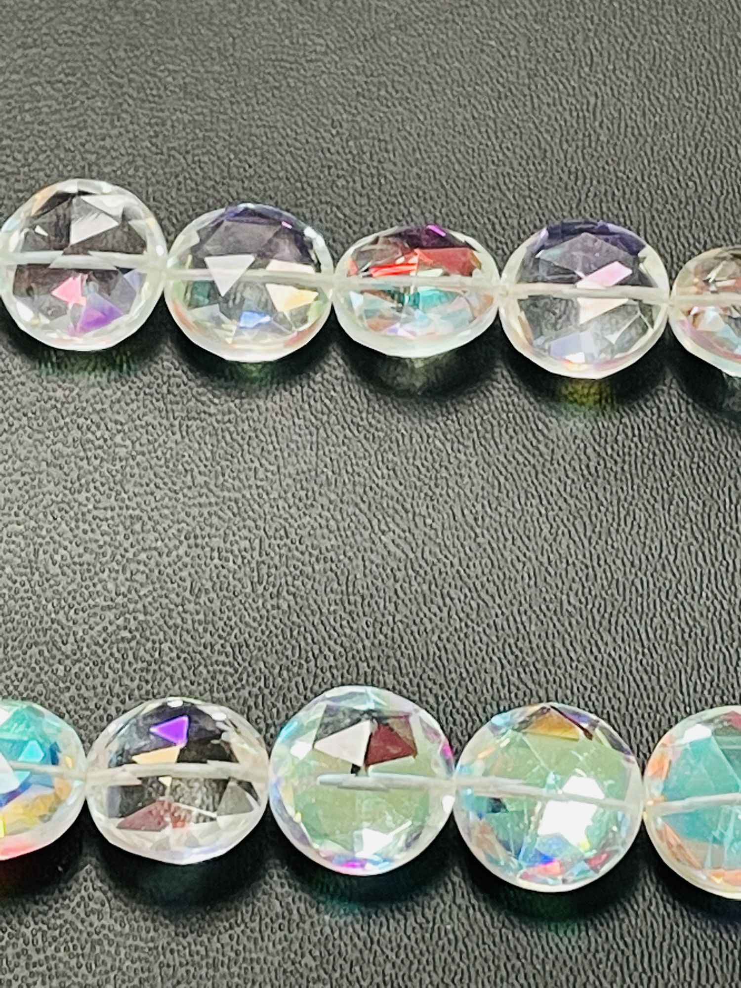 Quartz Coin Faceted