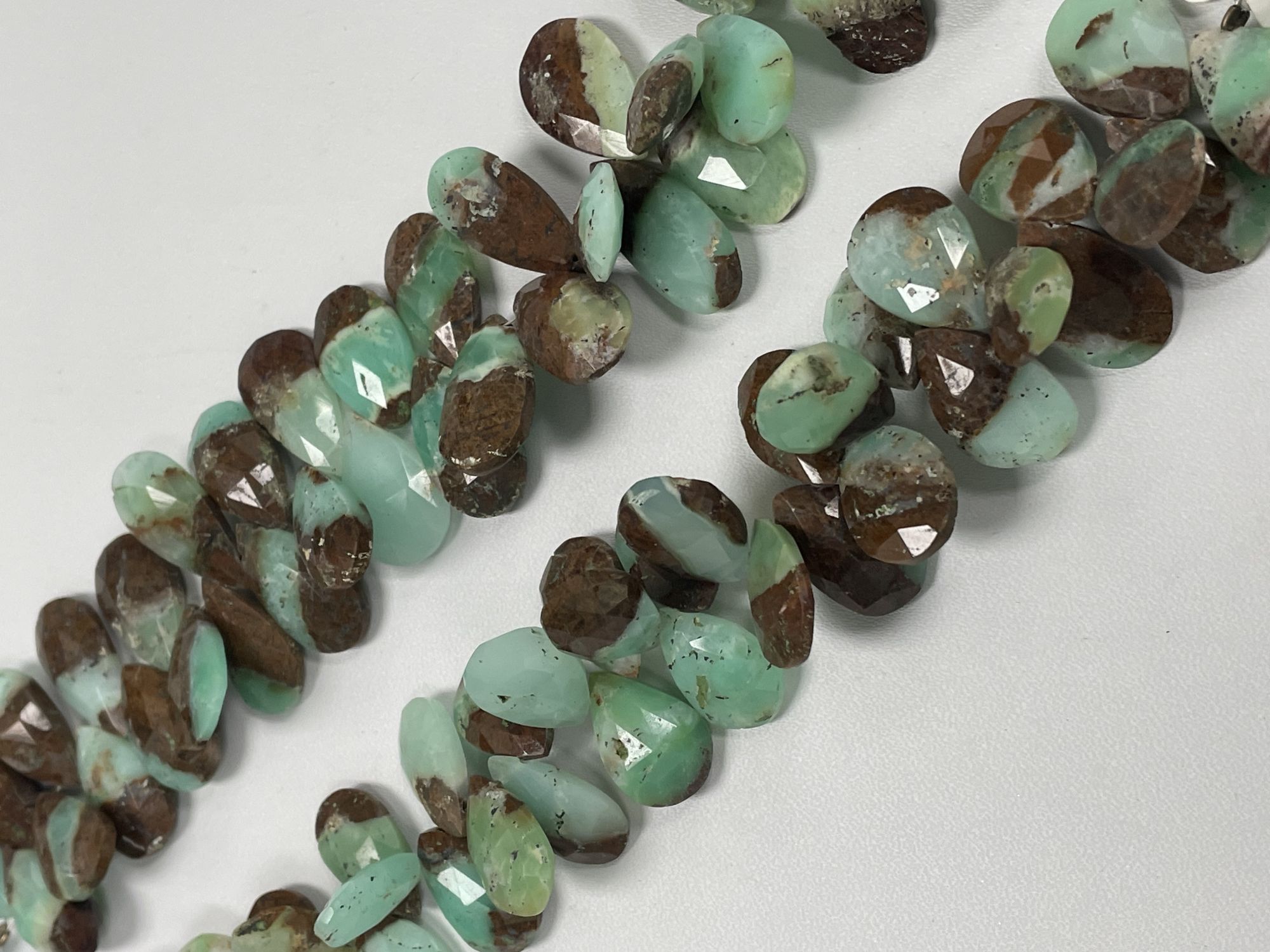 Chrysoprase Pears Faceted