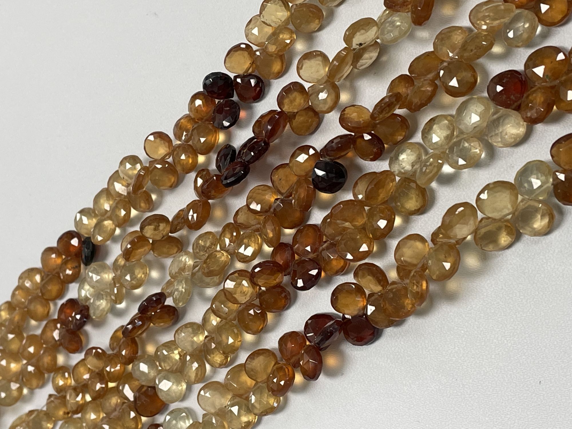 Shaded Hessonite Garnet Heart Faceted