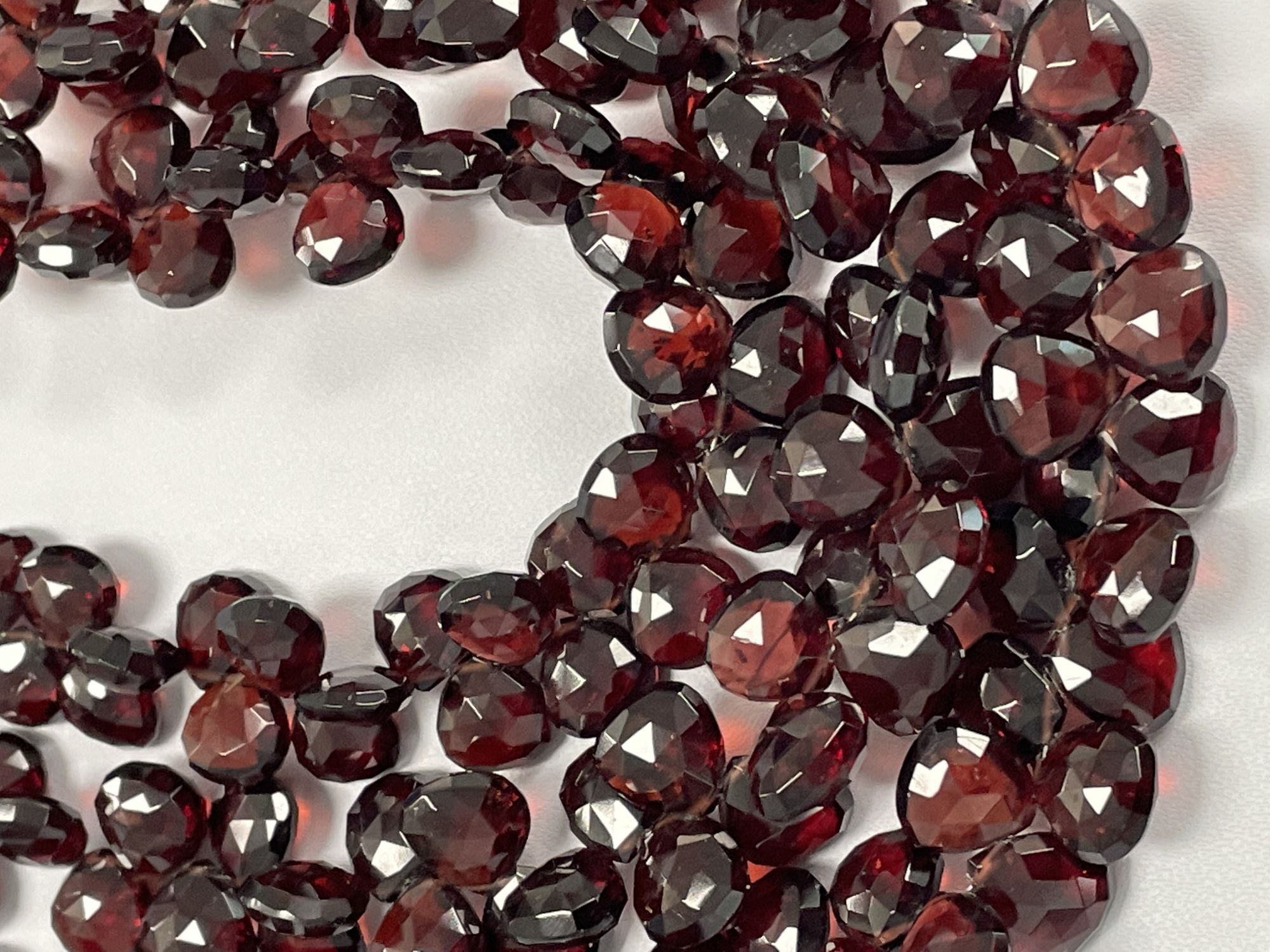 Red Garnet Heart Faceted