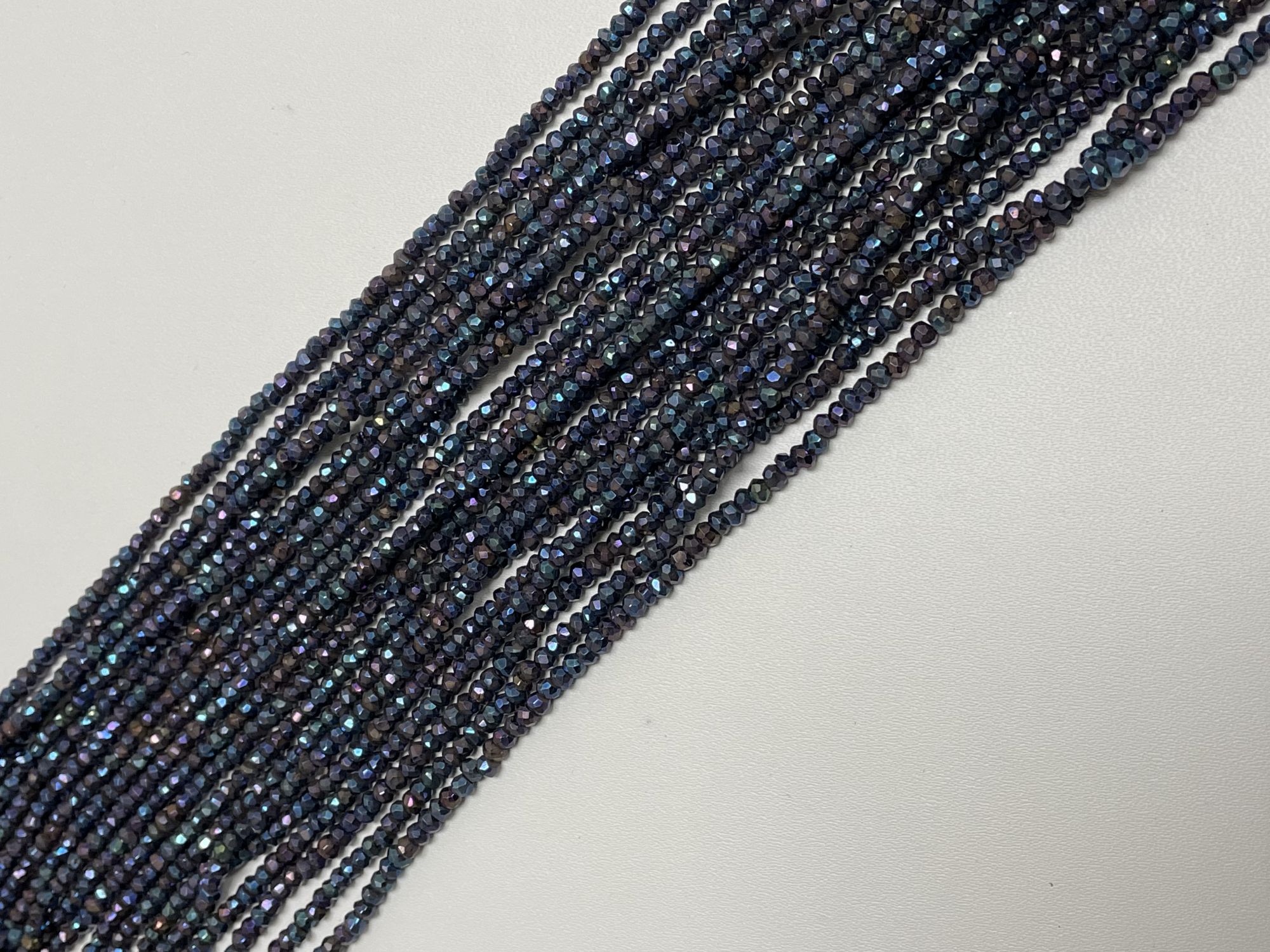 Mystic Blue Spinel Rondelle Faceted