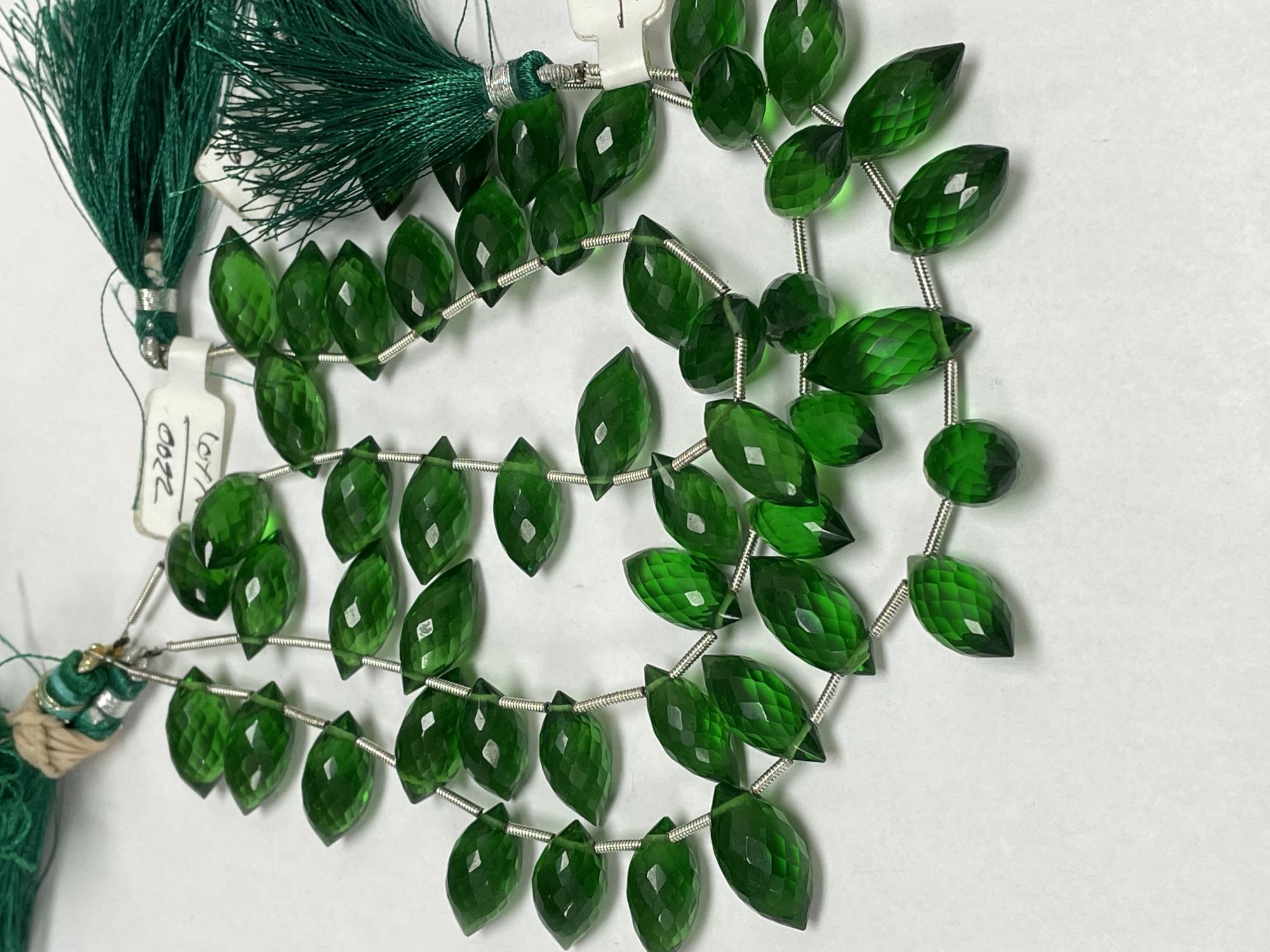 Green Hydro Quartz Puff Marquise Faceted