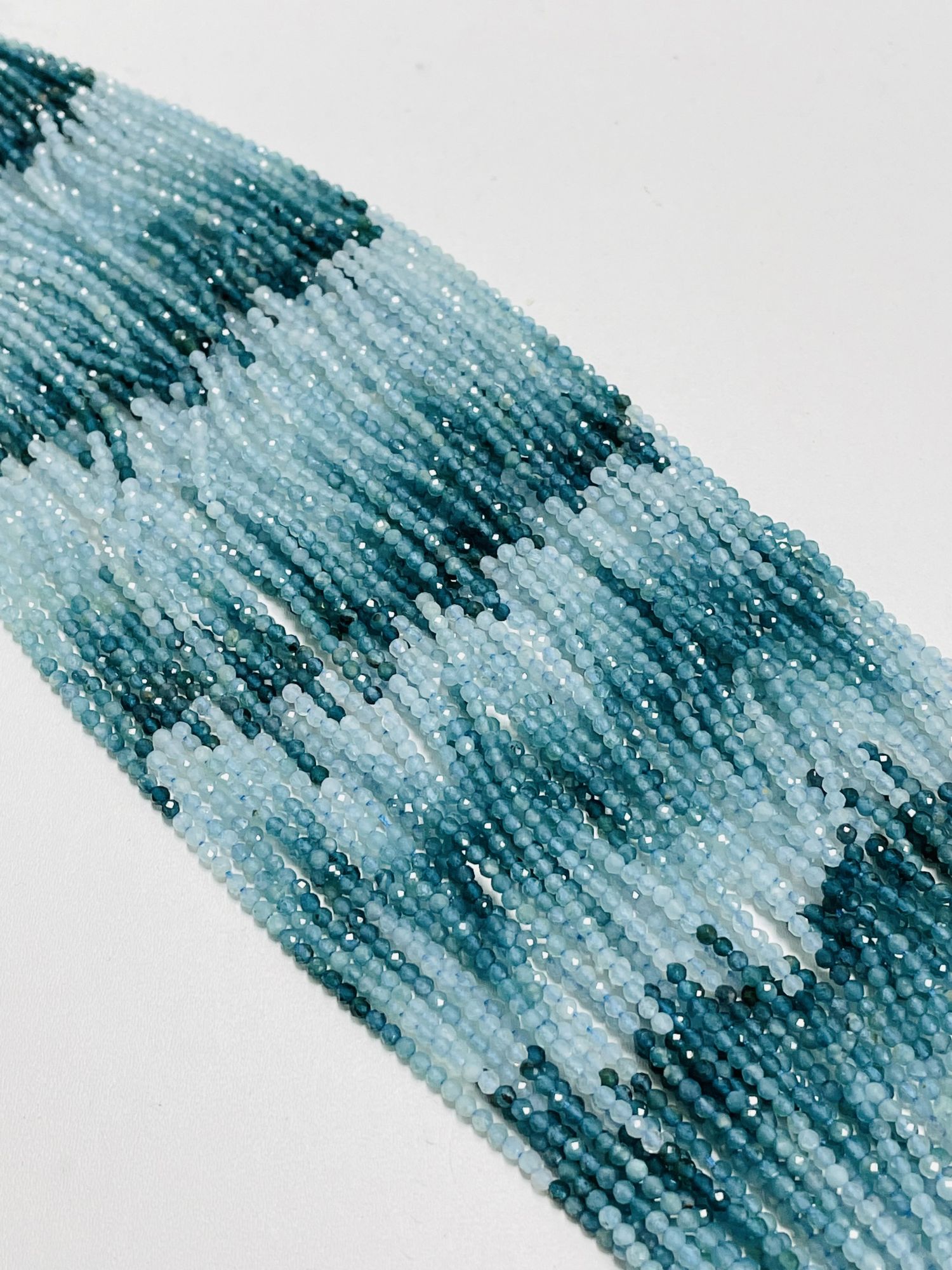 Shaded Grandidierite Rondelle Faceted