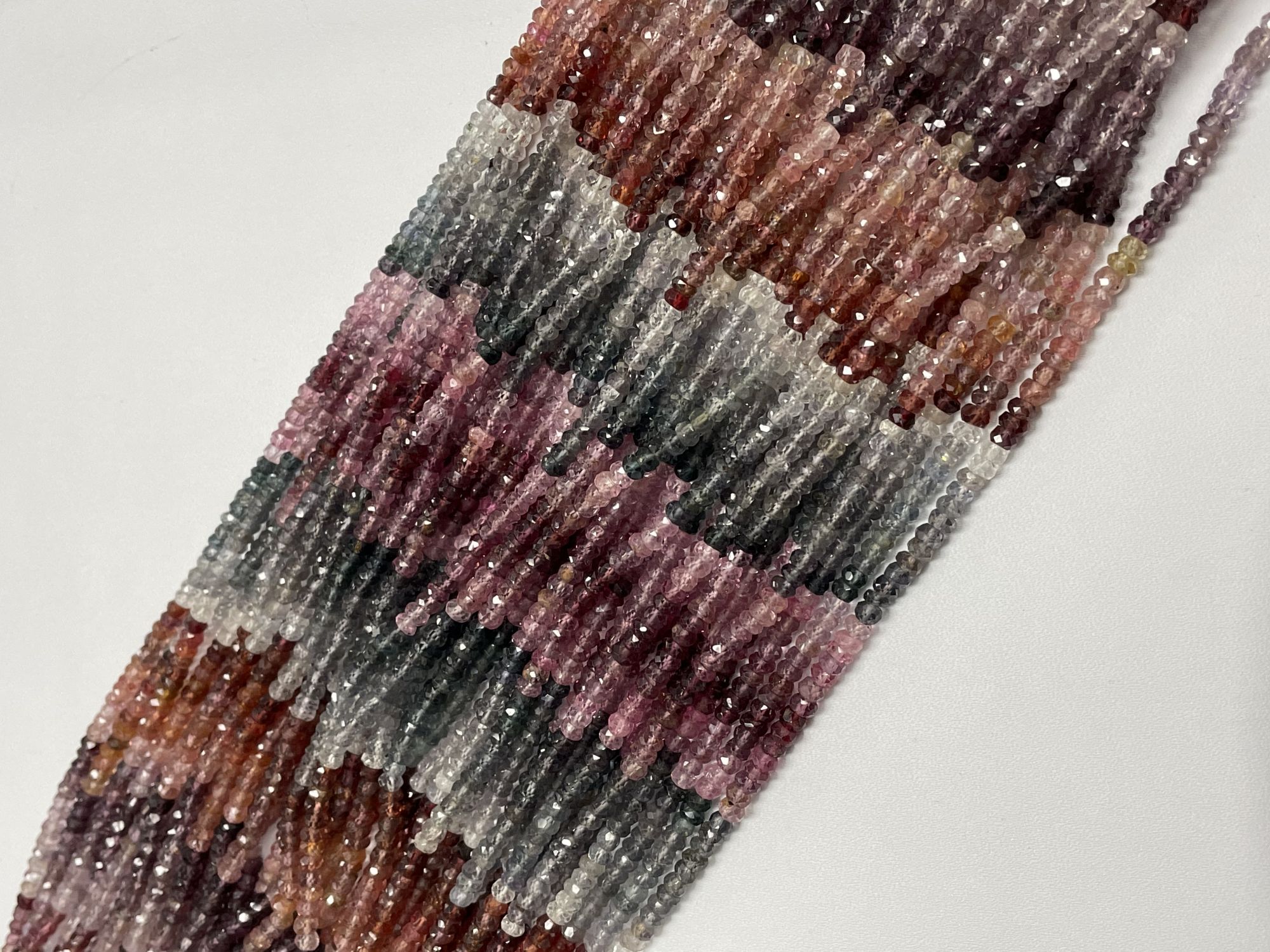 Multicolor Spinel Rondelle Faceted