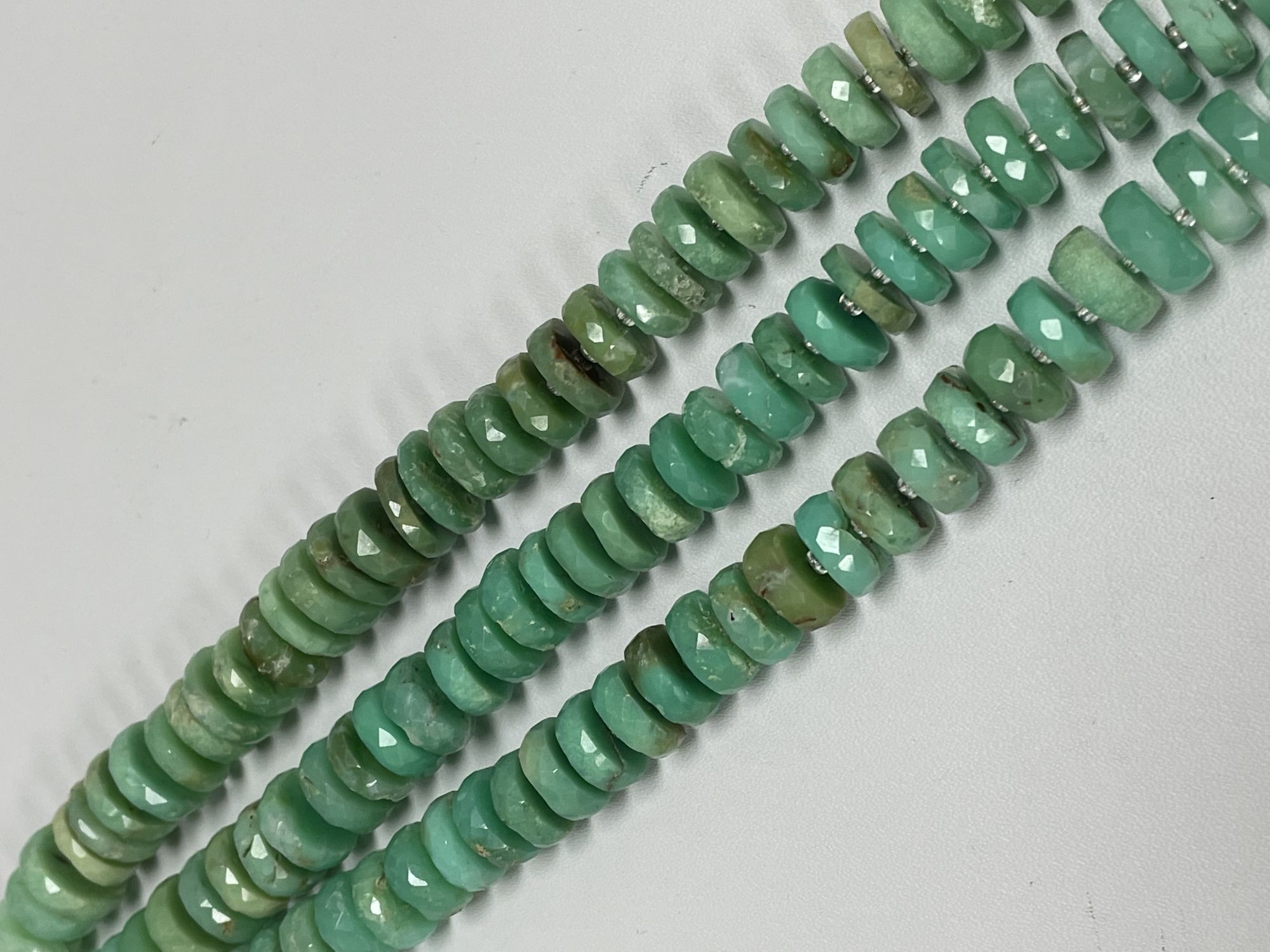 Chrysoprase Rondelle Faceted