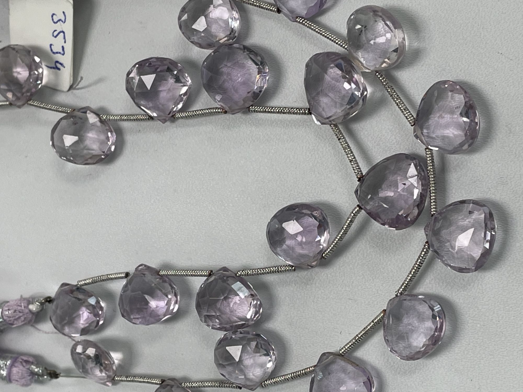 Pink Amethyst Heart Faceted