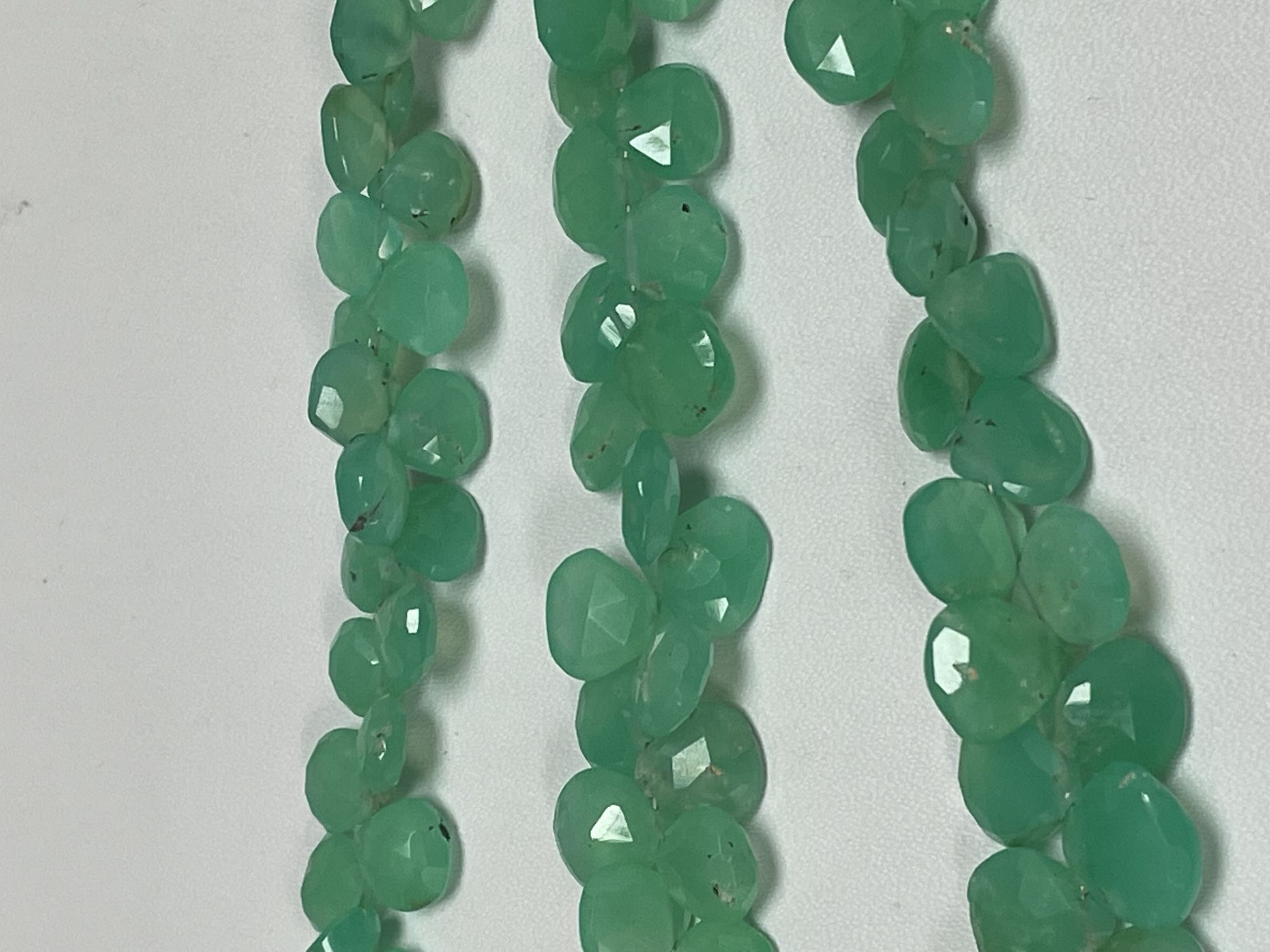 Chyrsoprase Hearts Faceted