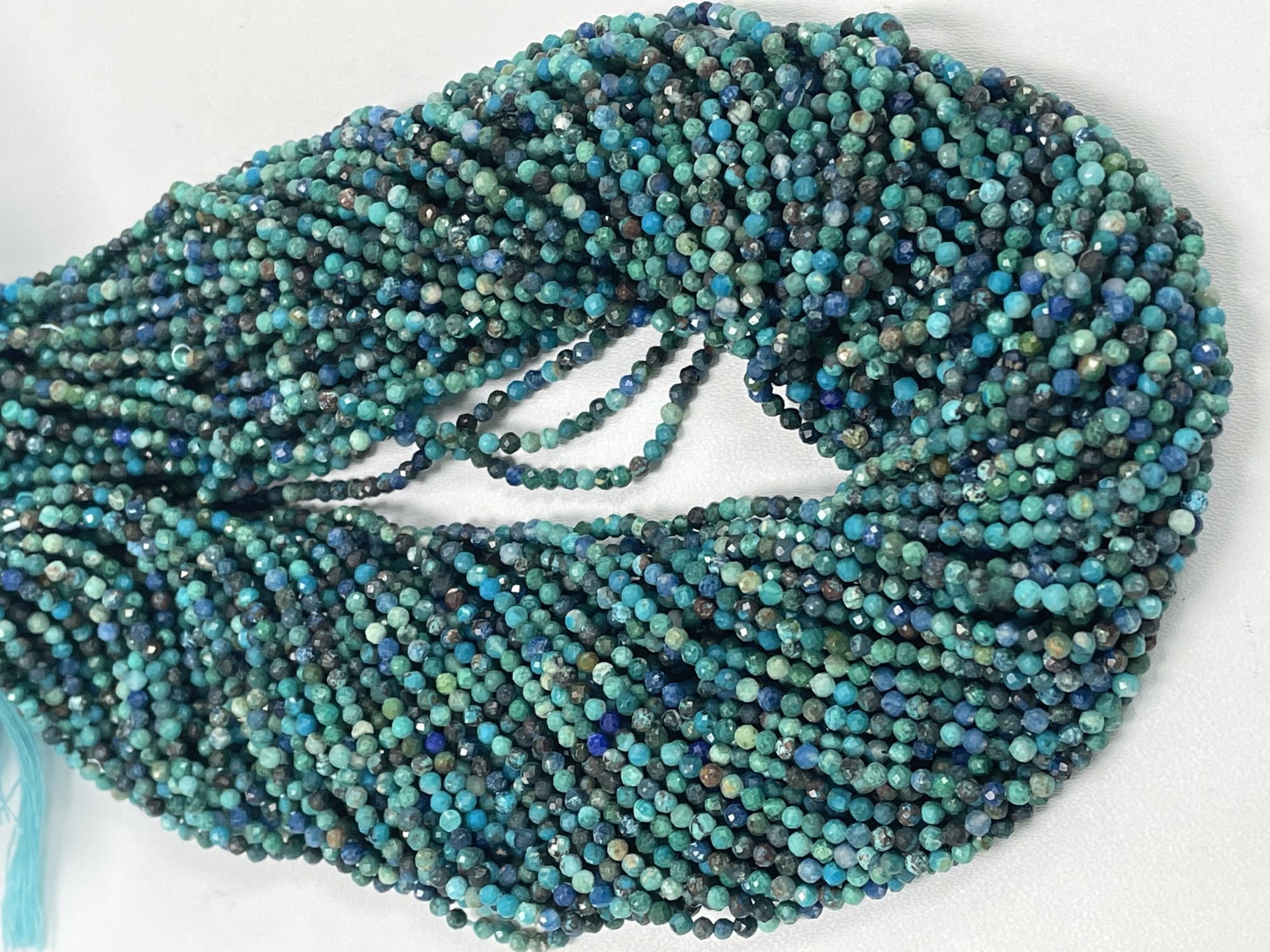 Chrysocolla Rondelle Faceted