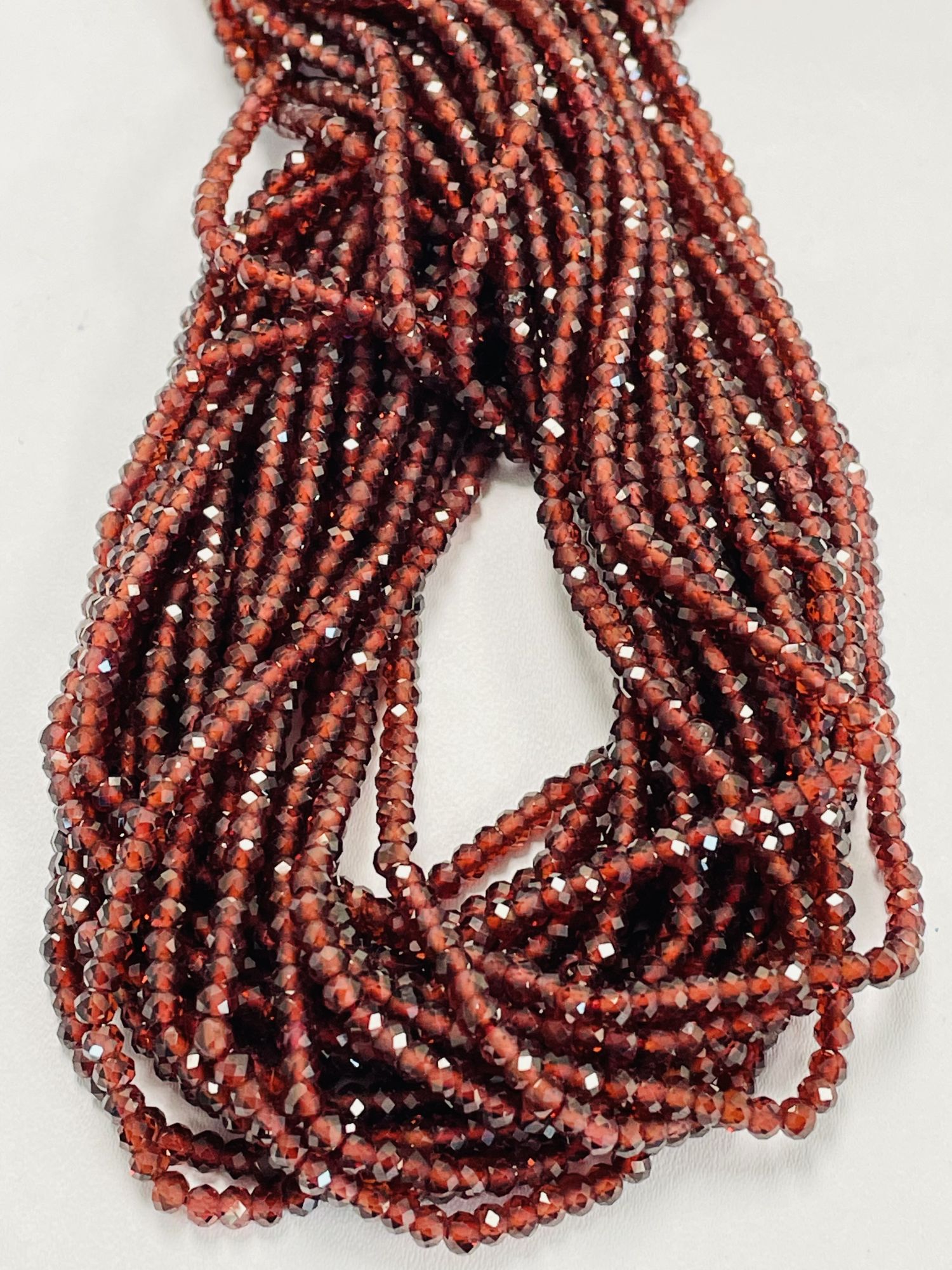 Garnet Rondelle Faceted