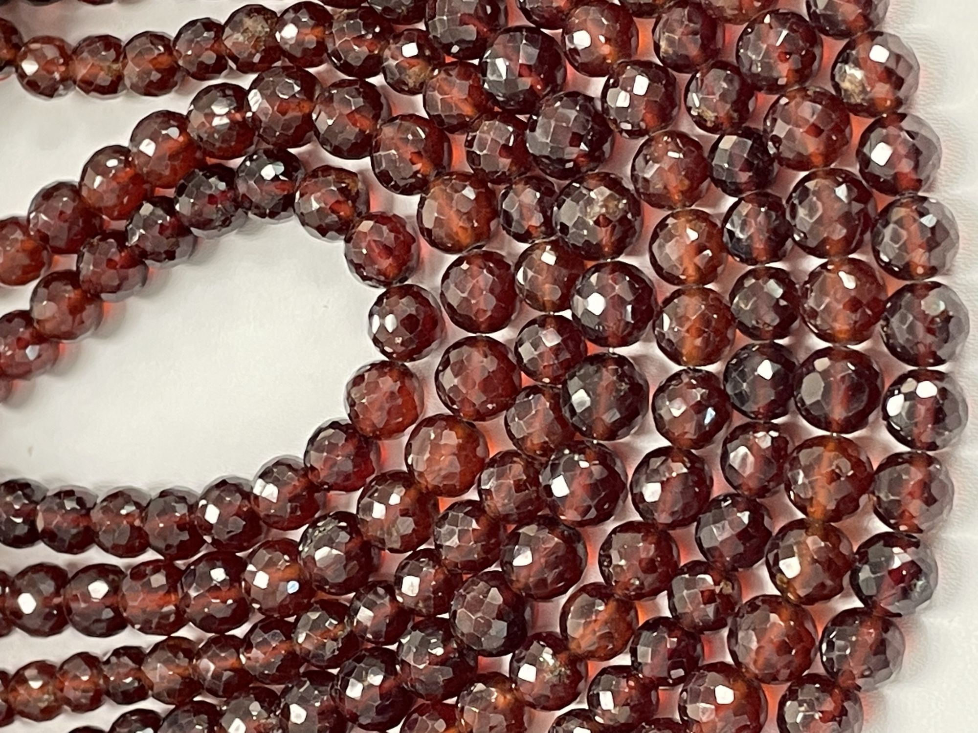 Hessonite Garnet Round Faceted