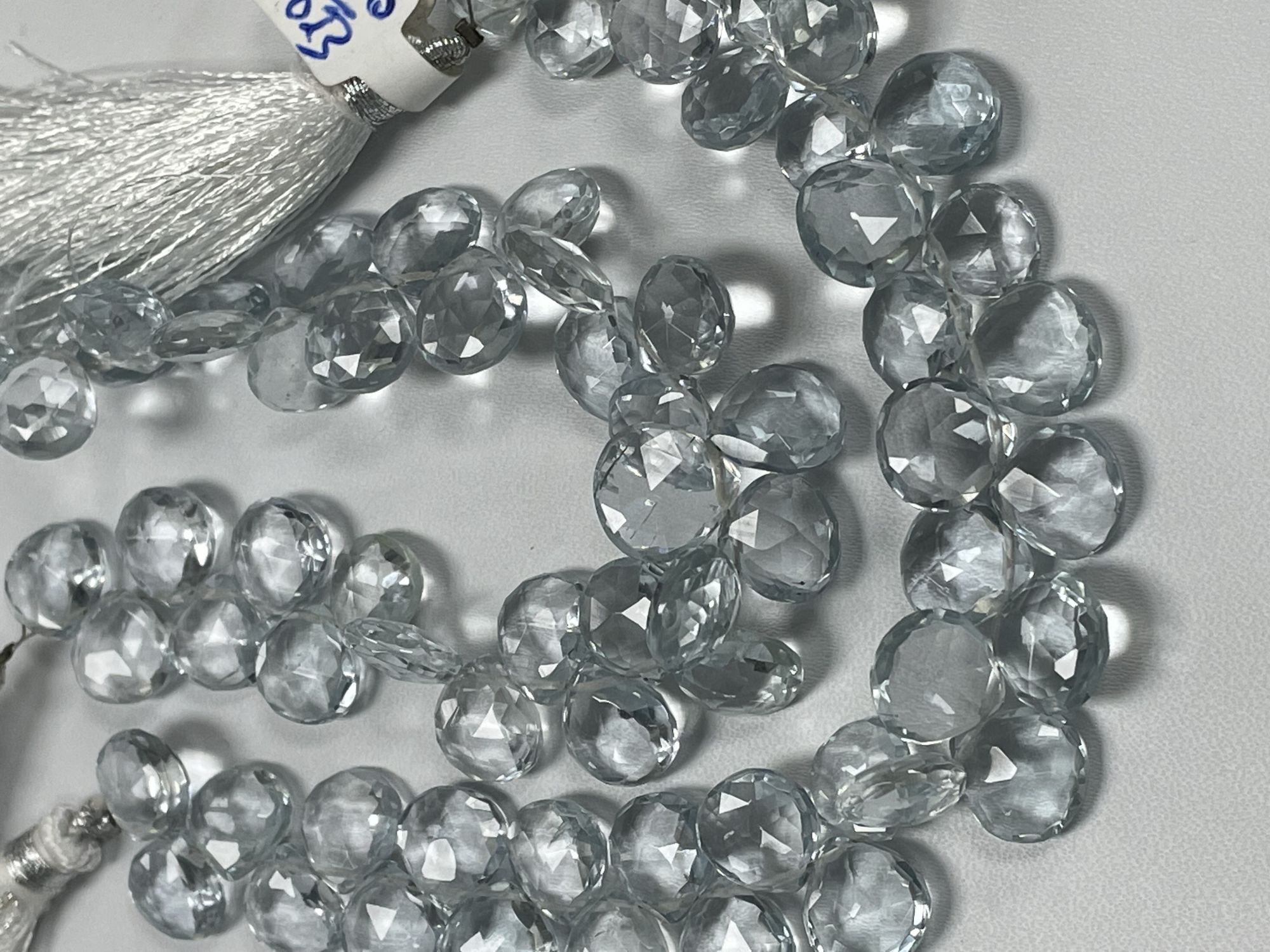 Aquamarine Hydro Quartz Heart Faceted