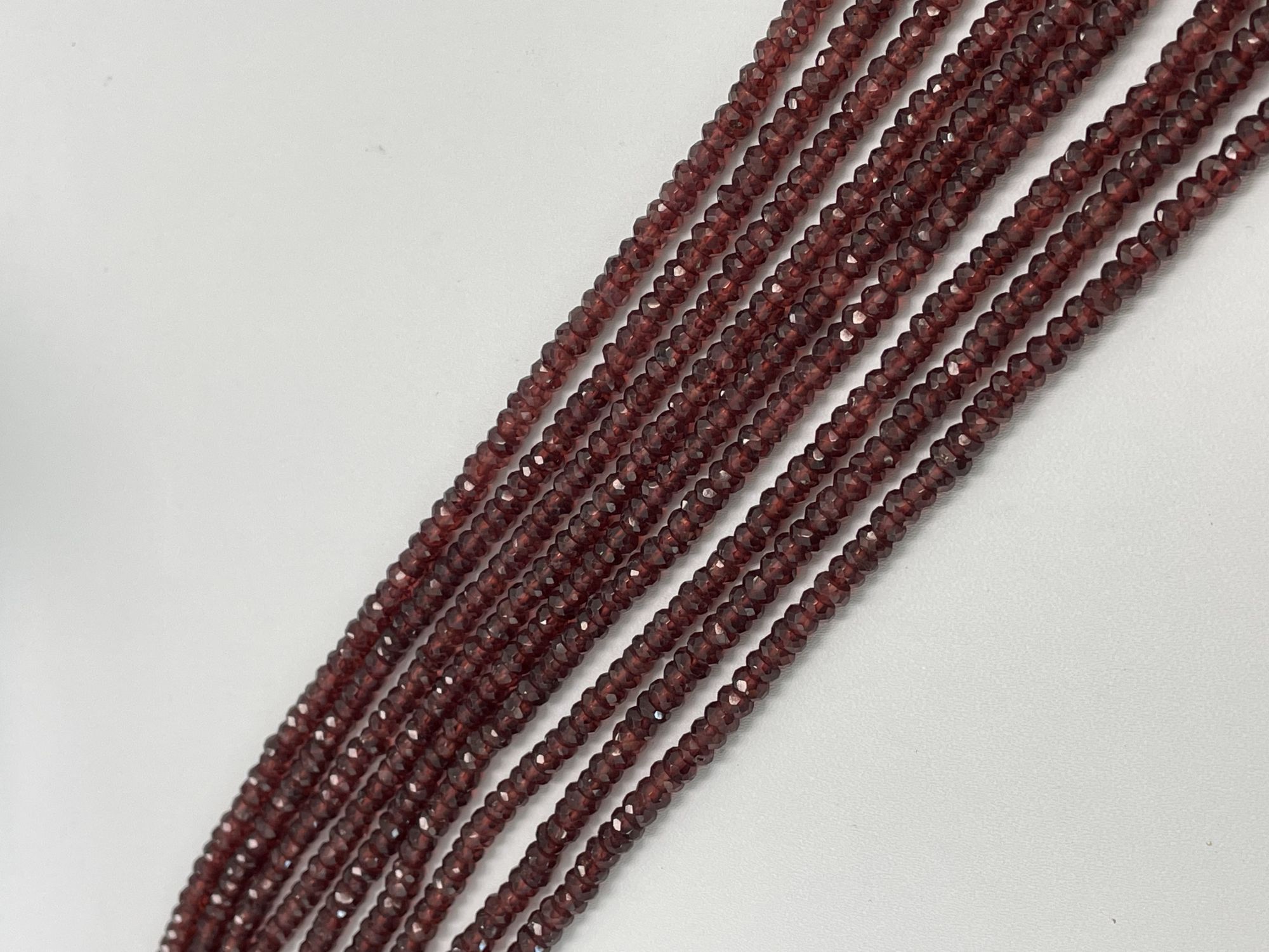 Red Garnet Rondelle Faceted