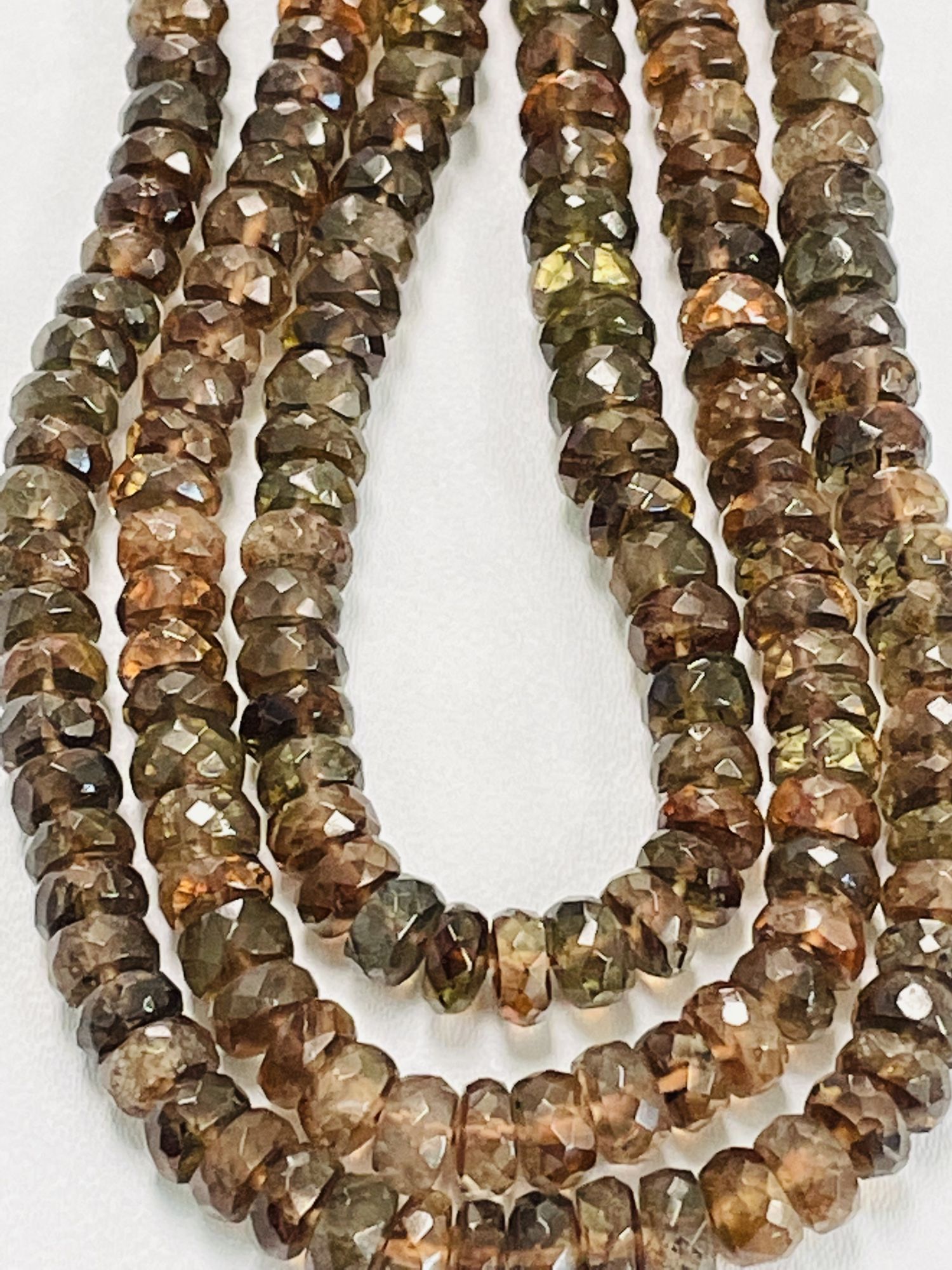Andalusite Rondelle Faceted
