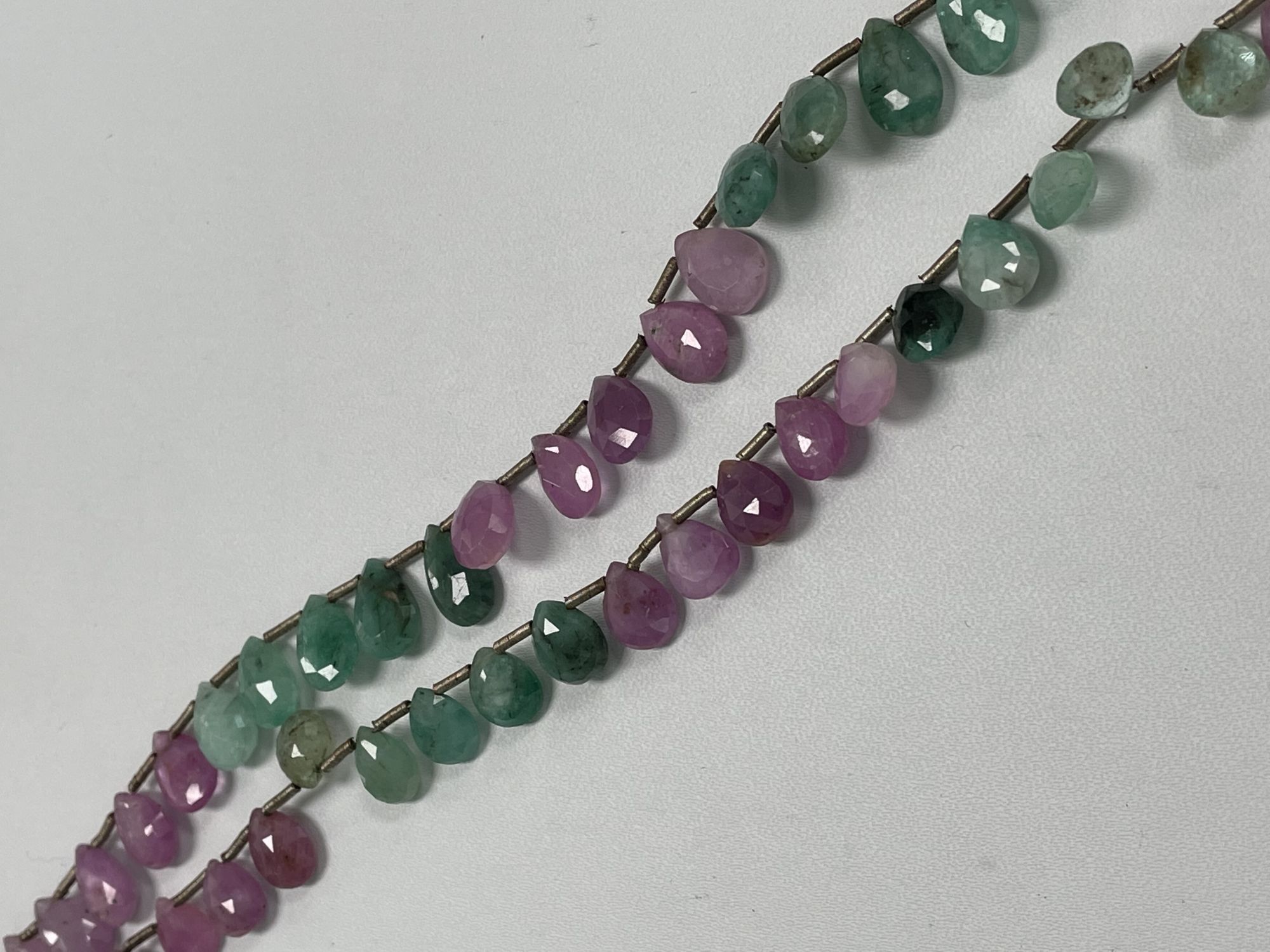 Multi Color Sapphire Pear Faceted