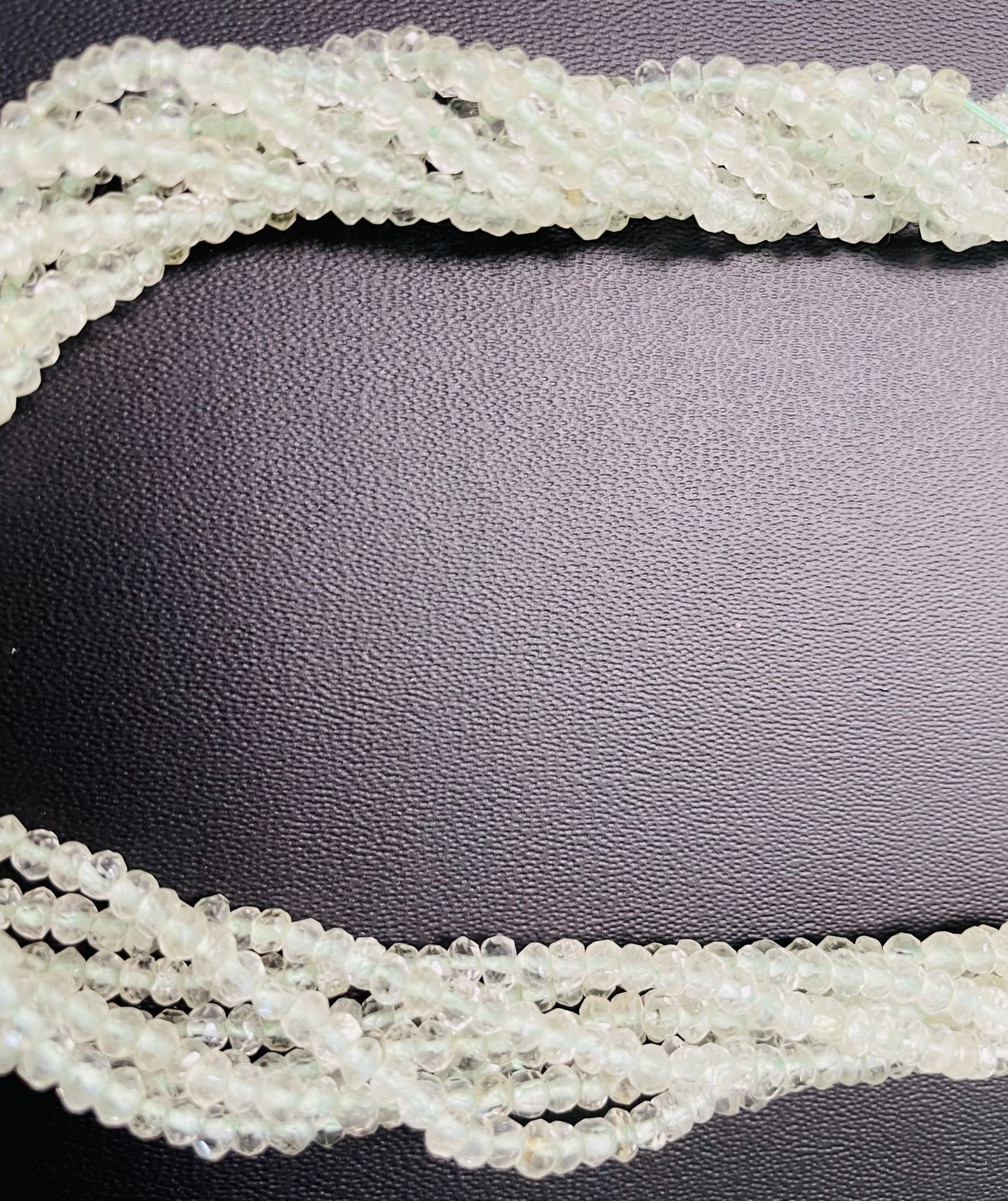 Green Amethyst Rondelle Faceted