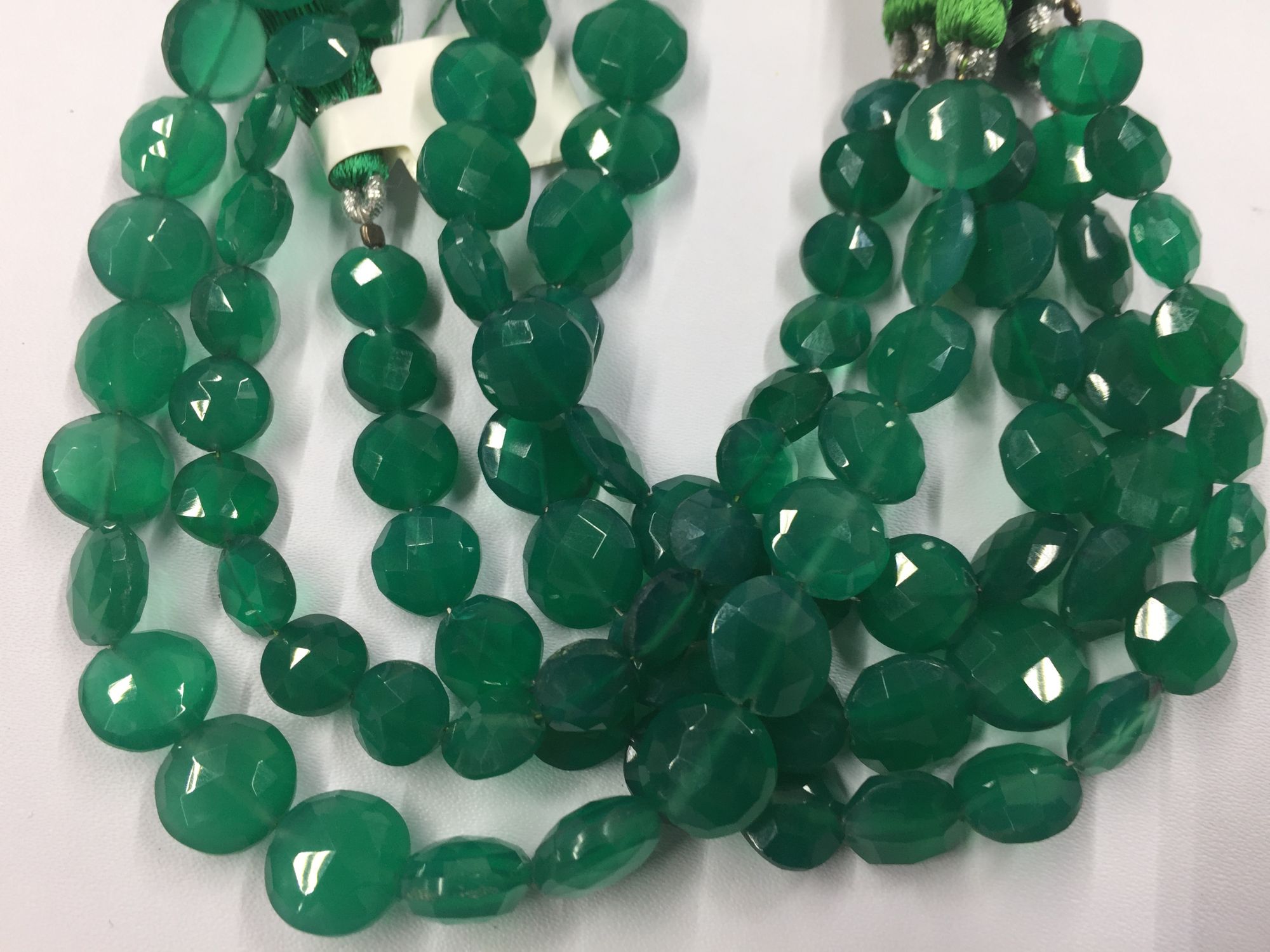 Green Onyx Coin Faceted
