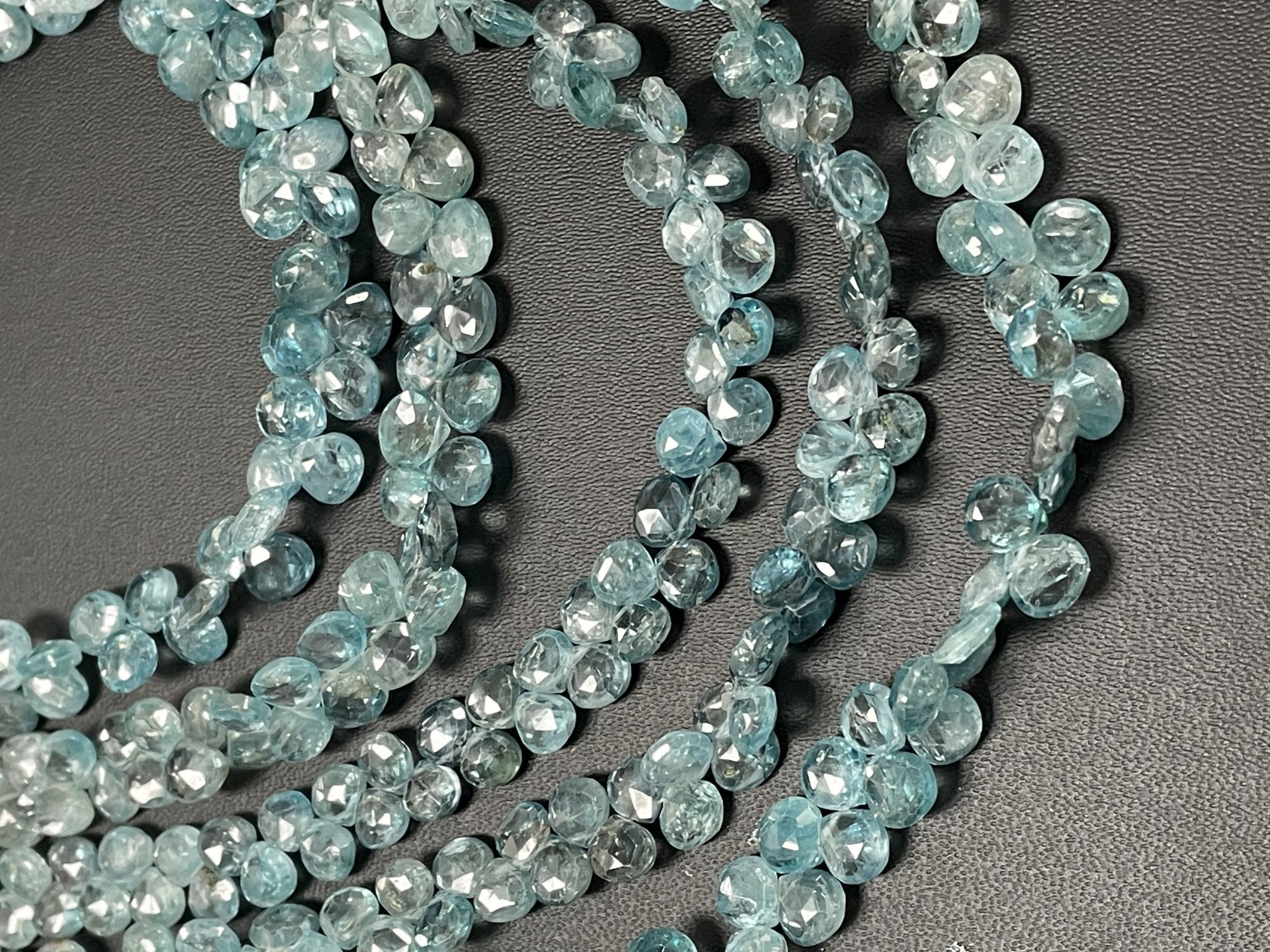 Blue Zircon Heart Faceted