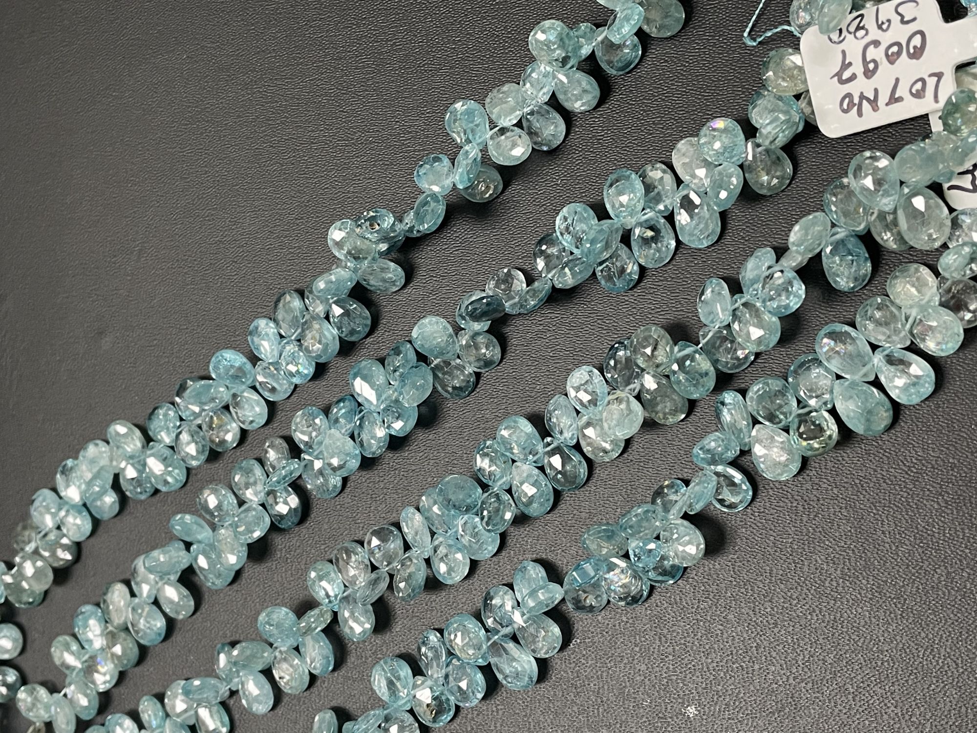 Blue Zircon Pear Faceted
