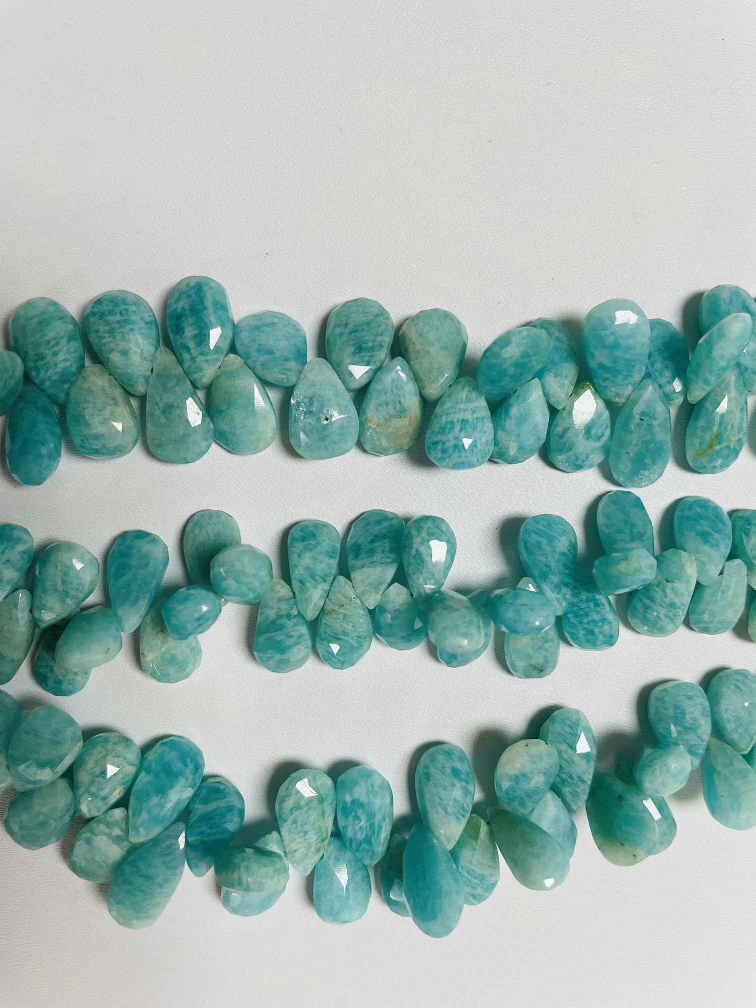 Amazonite Pears Faceted