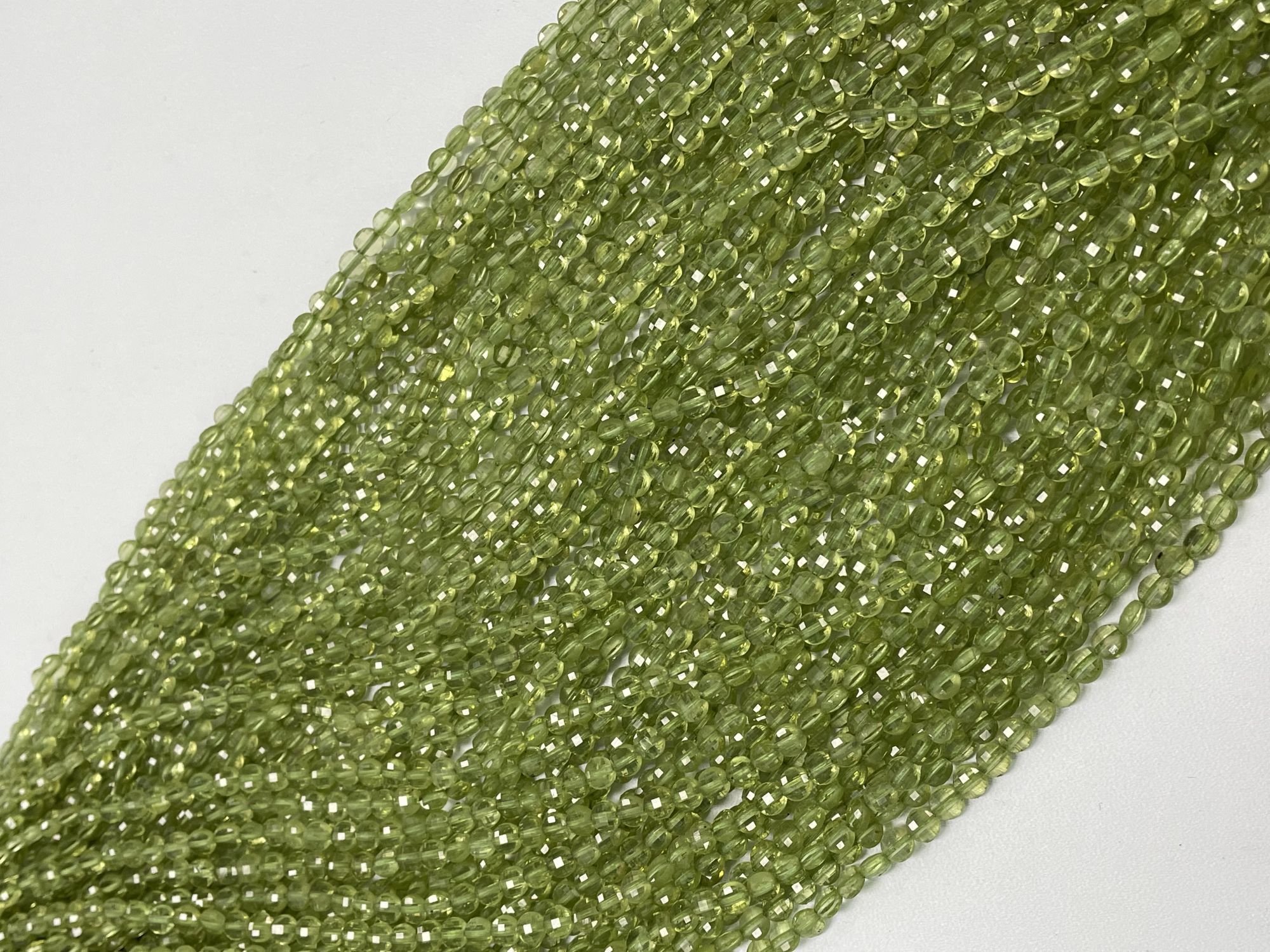 Peridot Coin Faceted