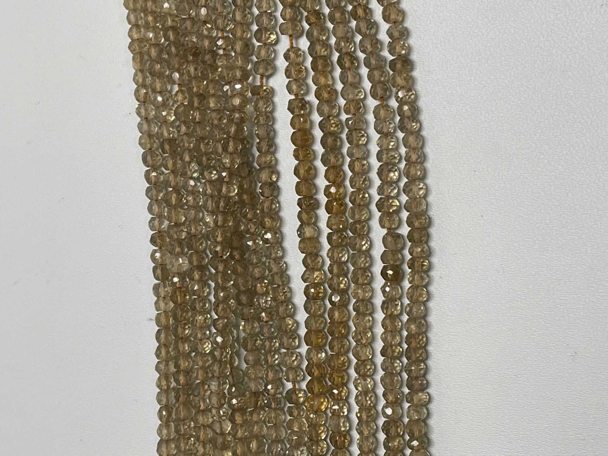 Champagne Quartz Rondelle Faceted