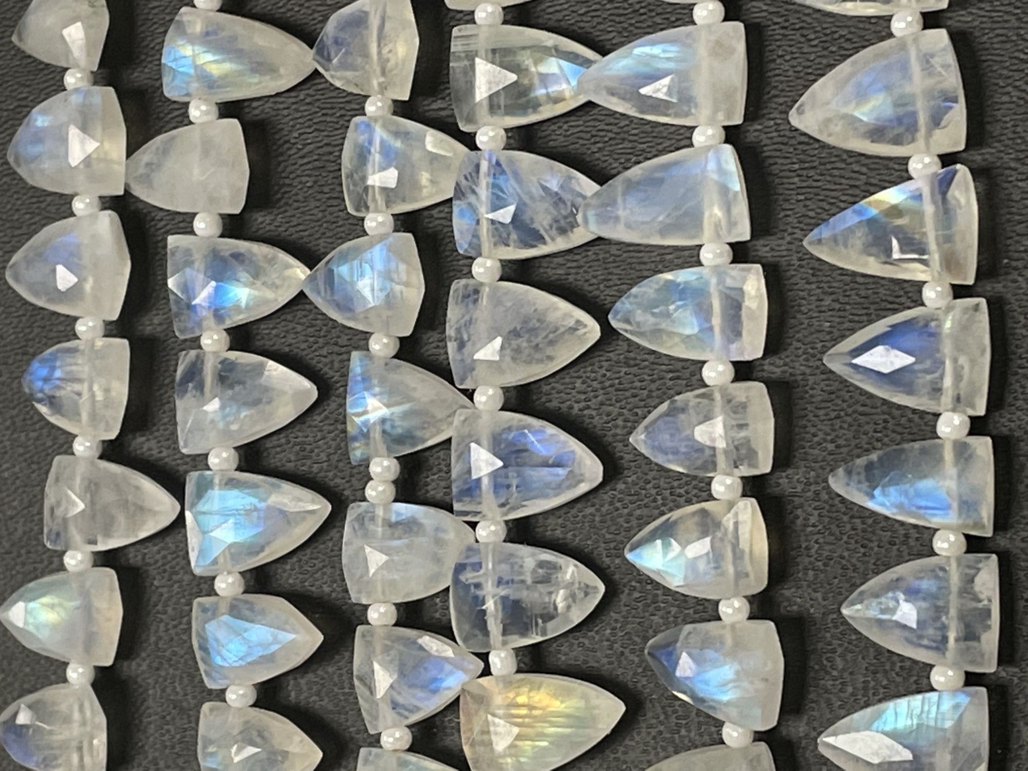 Rainbow Moonstone Arrowhead Faceted