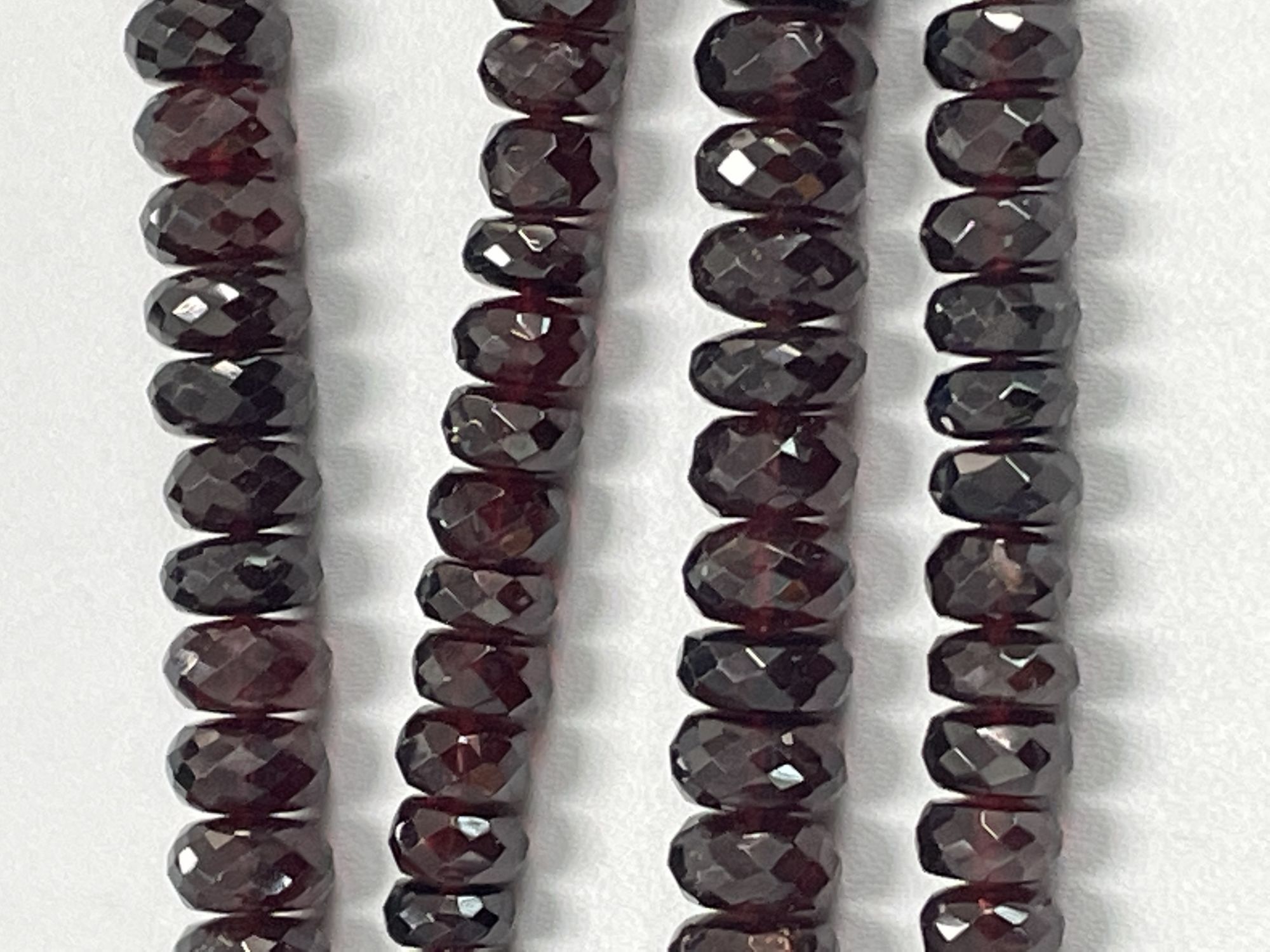 Red Garnet Rondelle Faceted