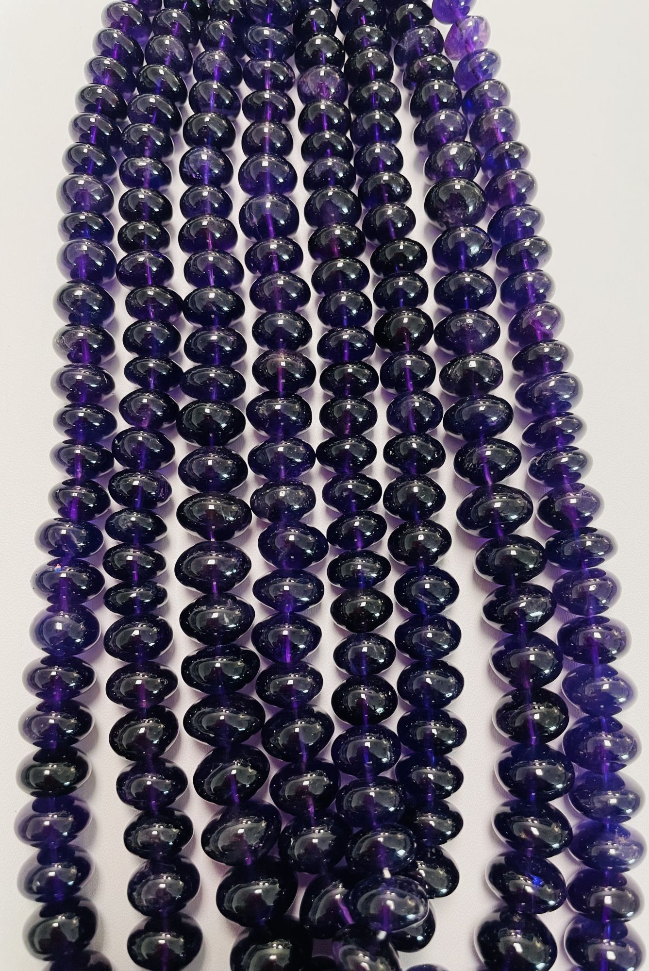 Purple Amethyst Rondelle Smooth
