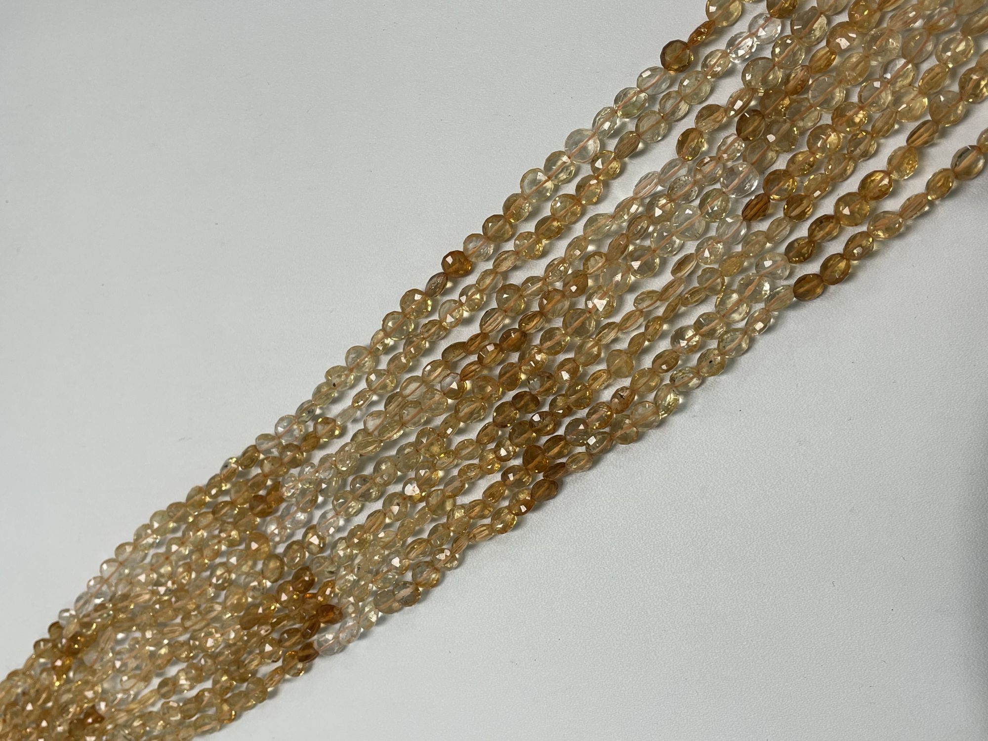 Citrine Coin Faceted