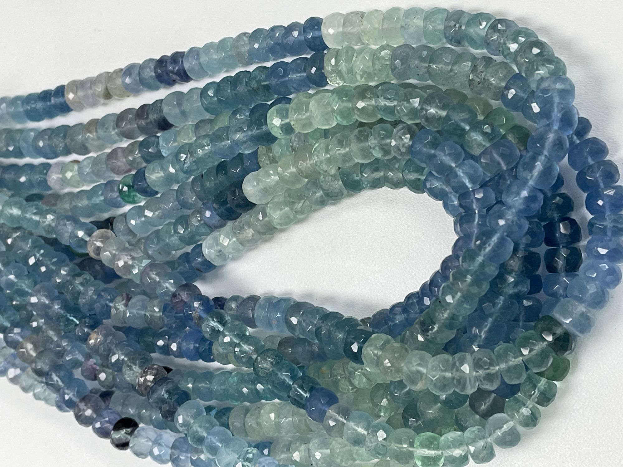 Fluorite Rondelle Faceted