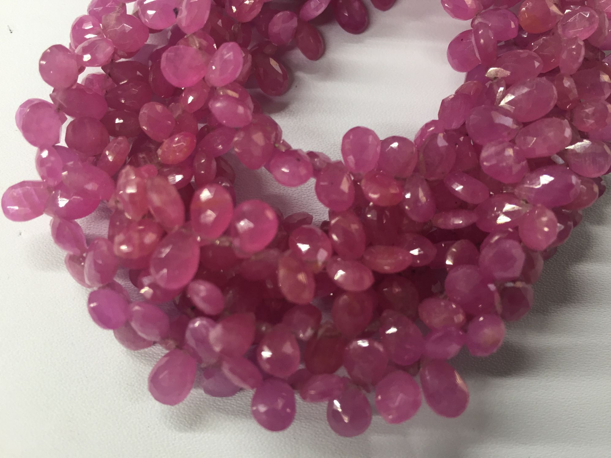 Pink sapphire Pears Faceted GF