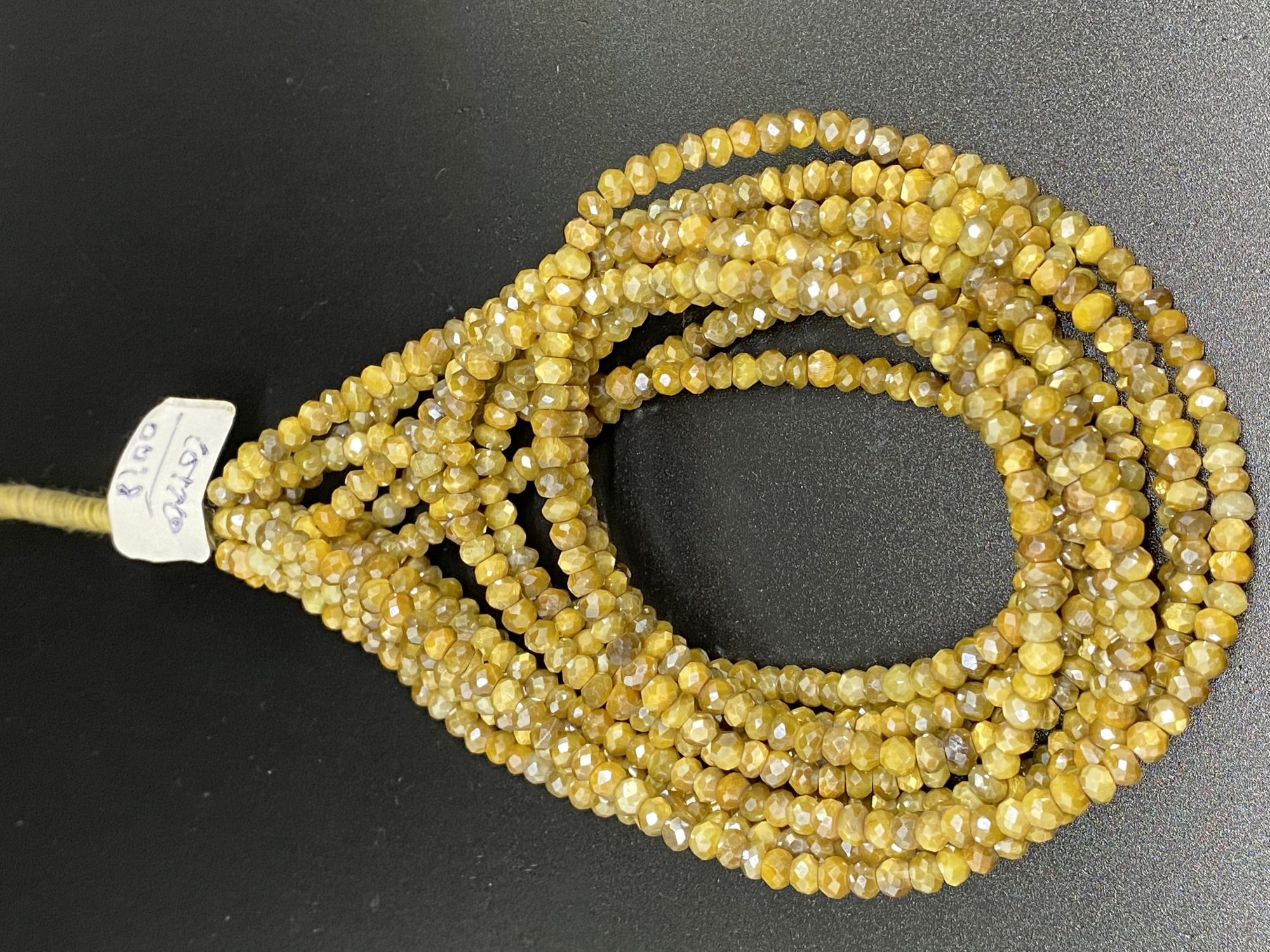 Coated Moonstone Rondelle