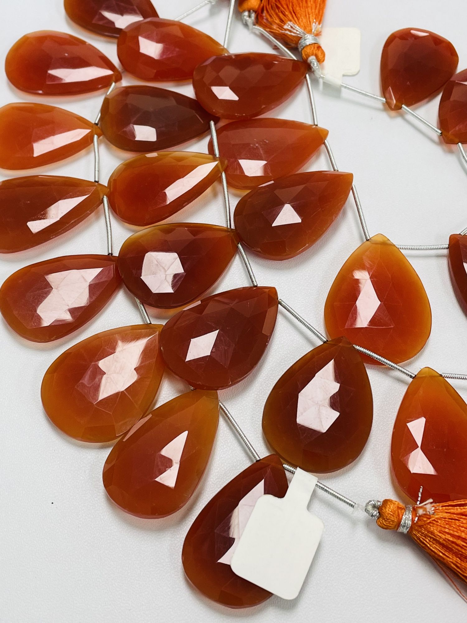 Carnelian Pear Faceted