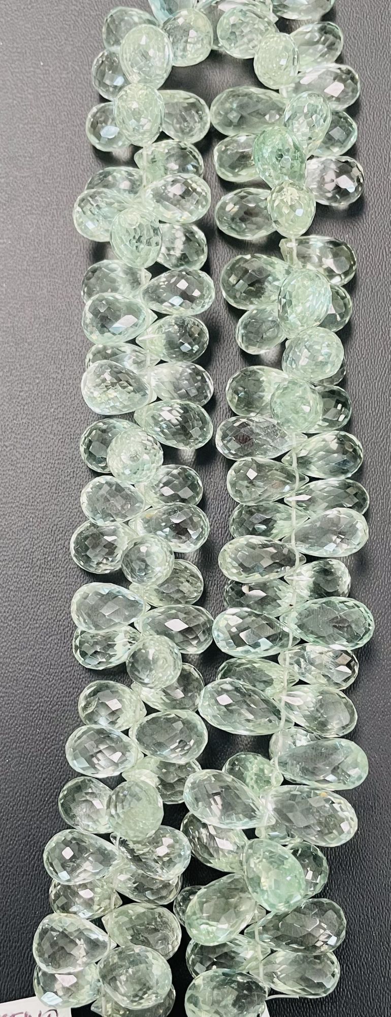 Green Amethyst Drops Faceted