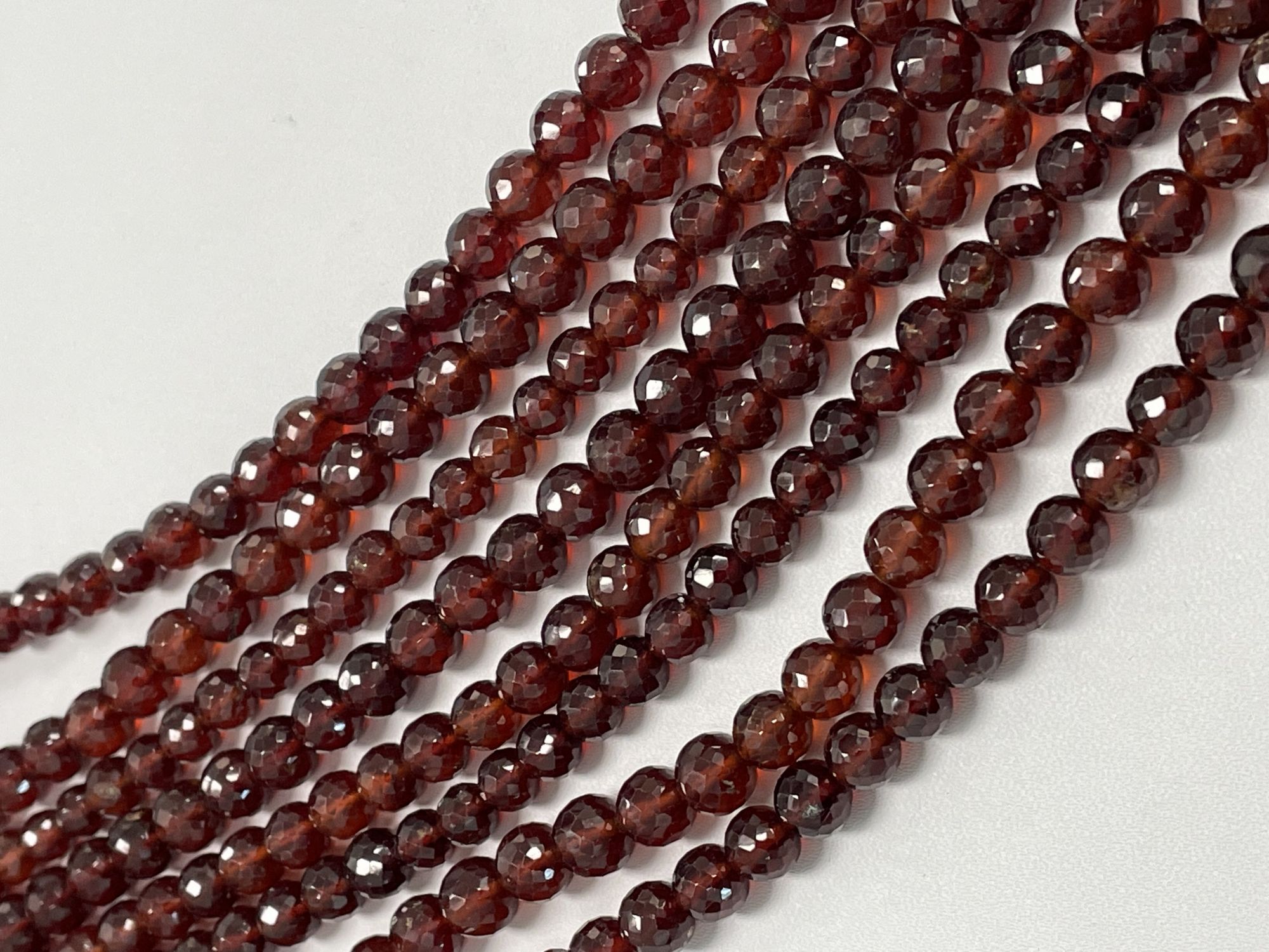 Hessonite Garnet Round Faceted