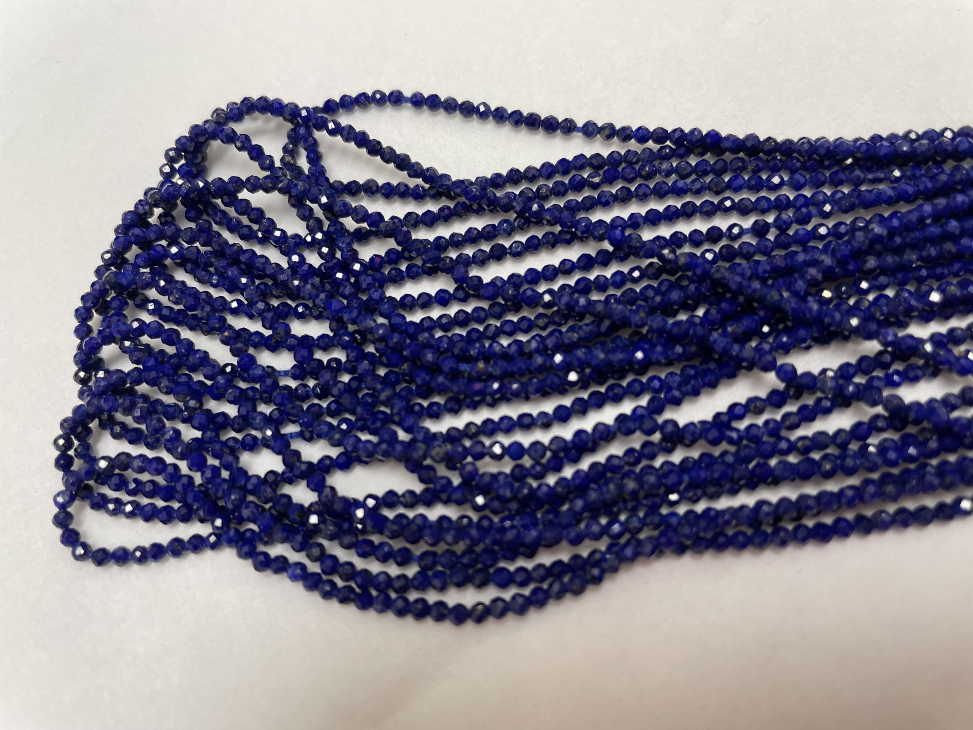 Lapis Rondelles Faceted