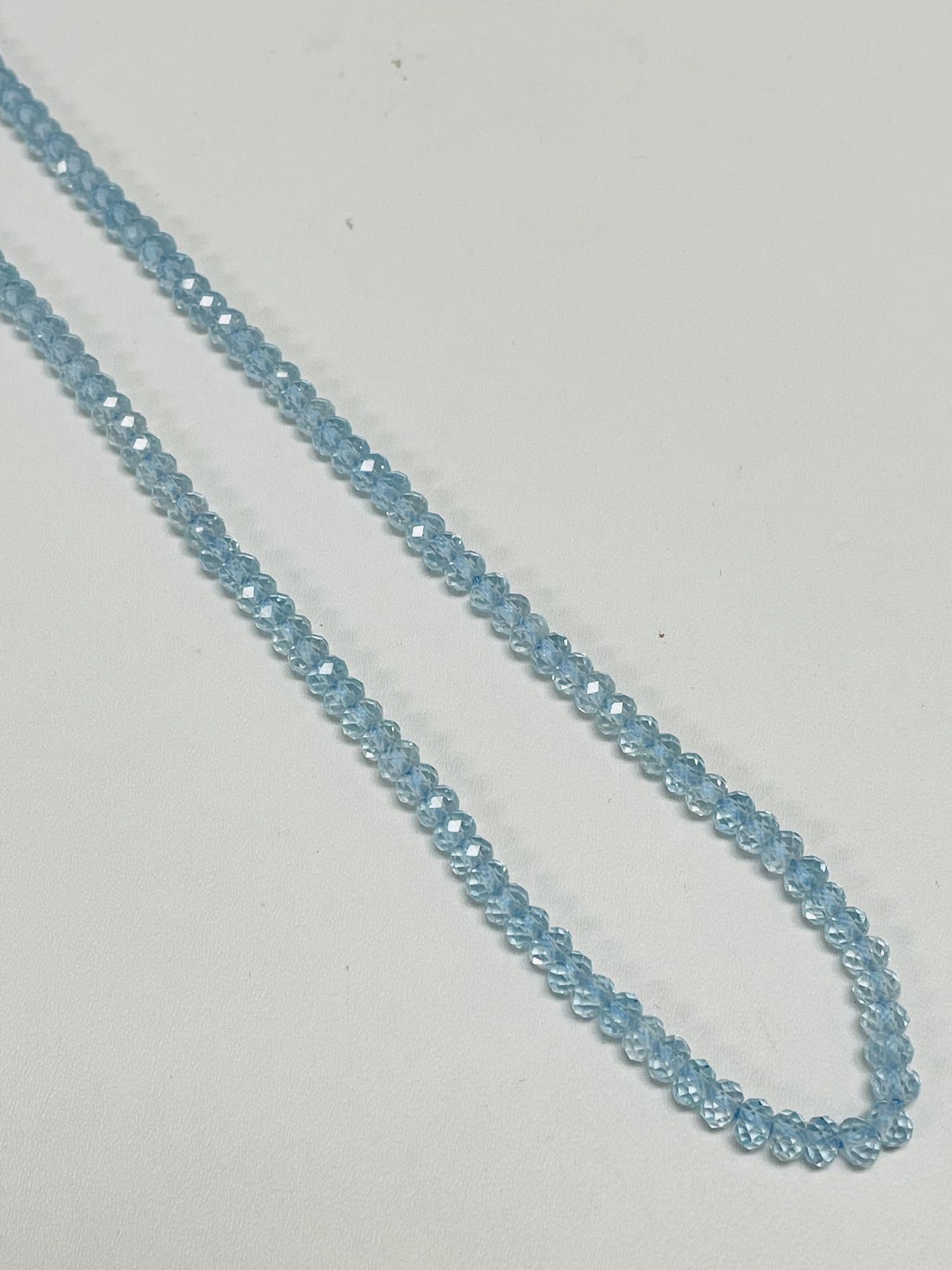 Sky Blue topaz Rondelle Faceted