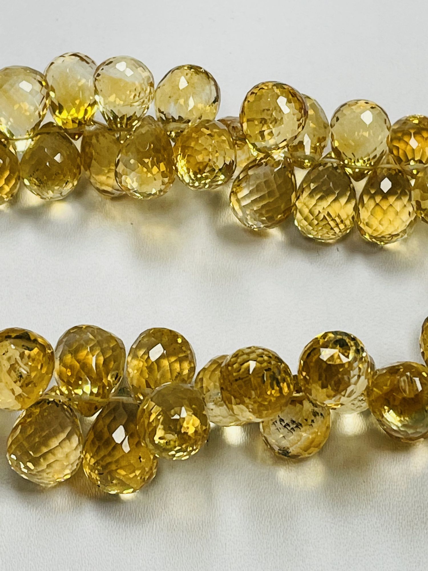 Citrine Drop Faceted