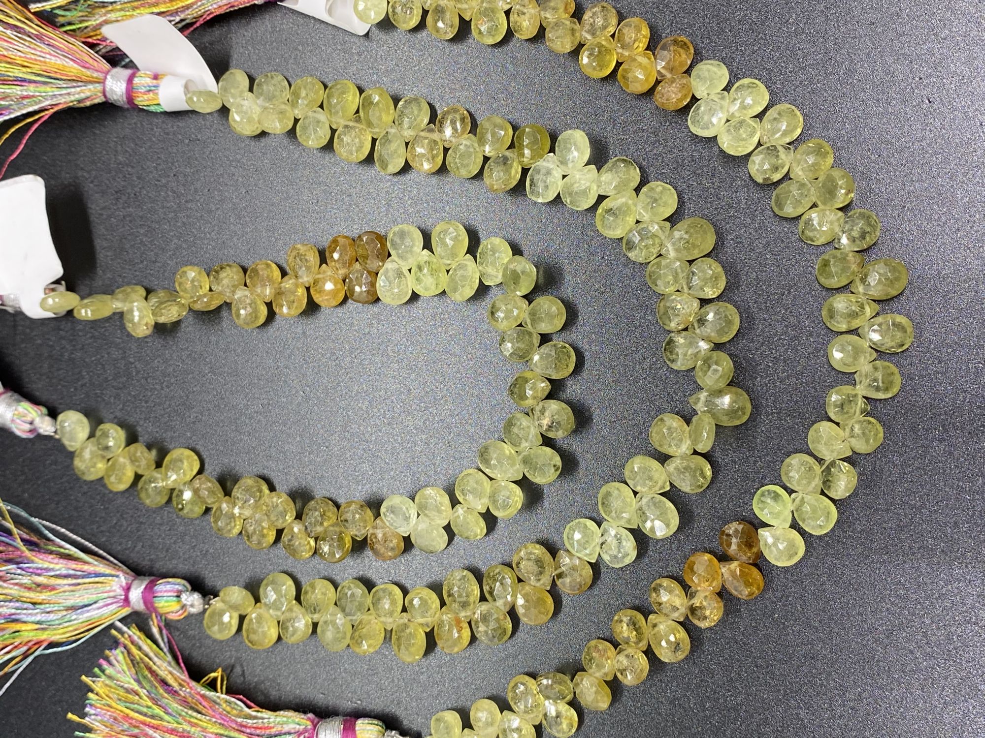 Green Grossular Garnet Pear Faceted