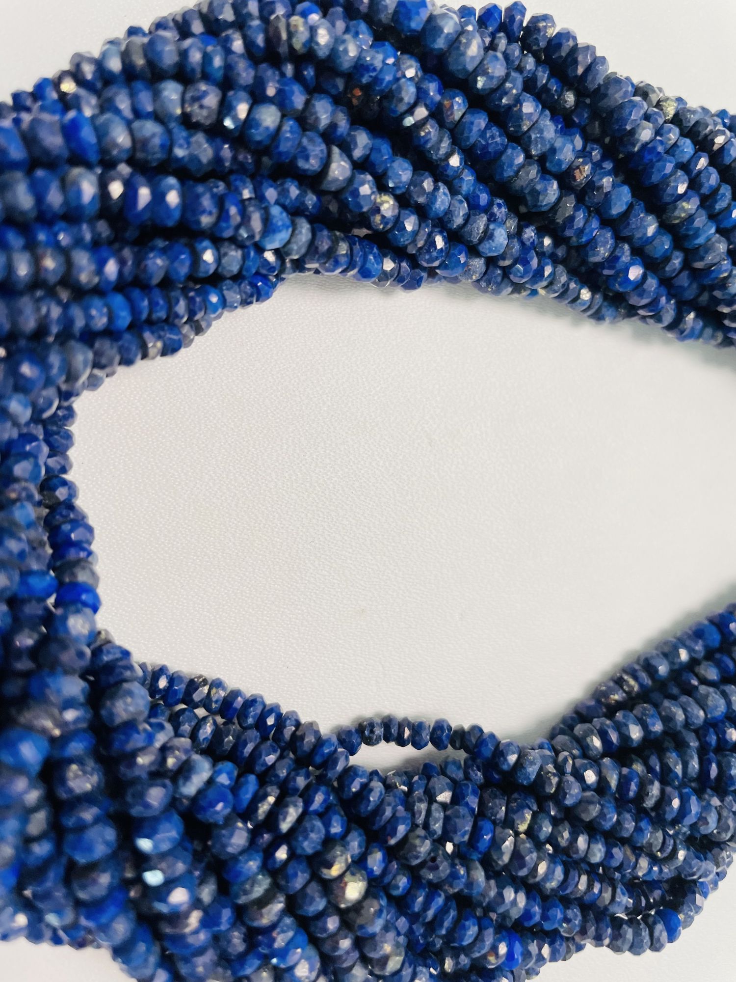 Lapis Rondelle Faceted