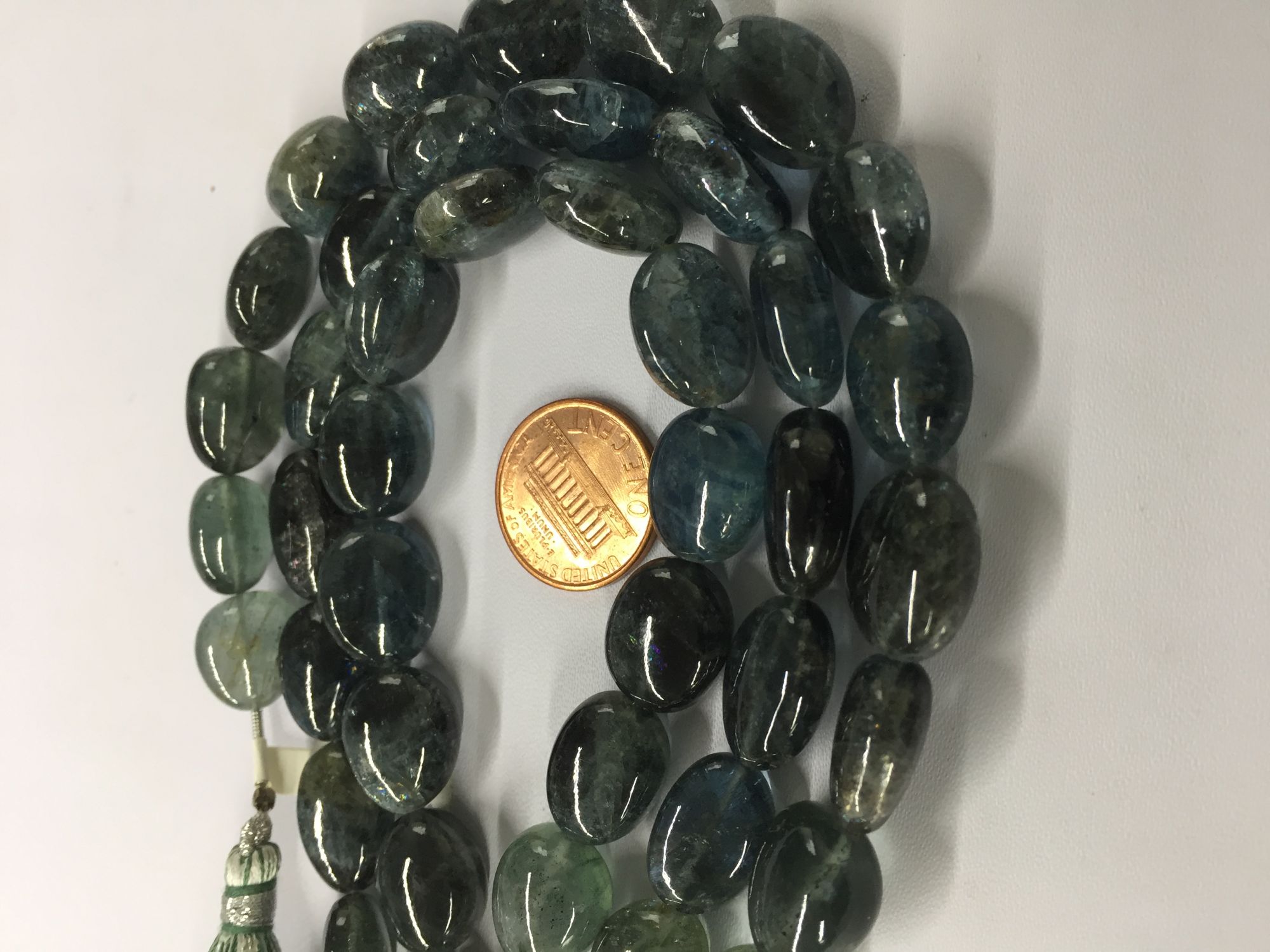 Moss Aquamarine Ovals Smooth